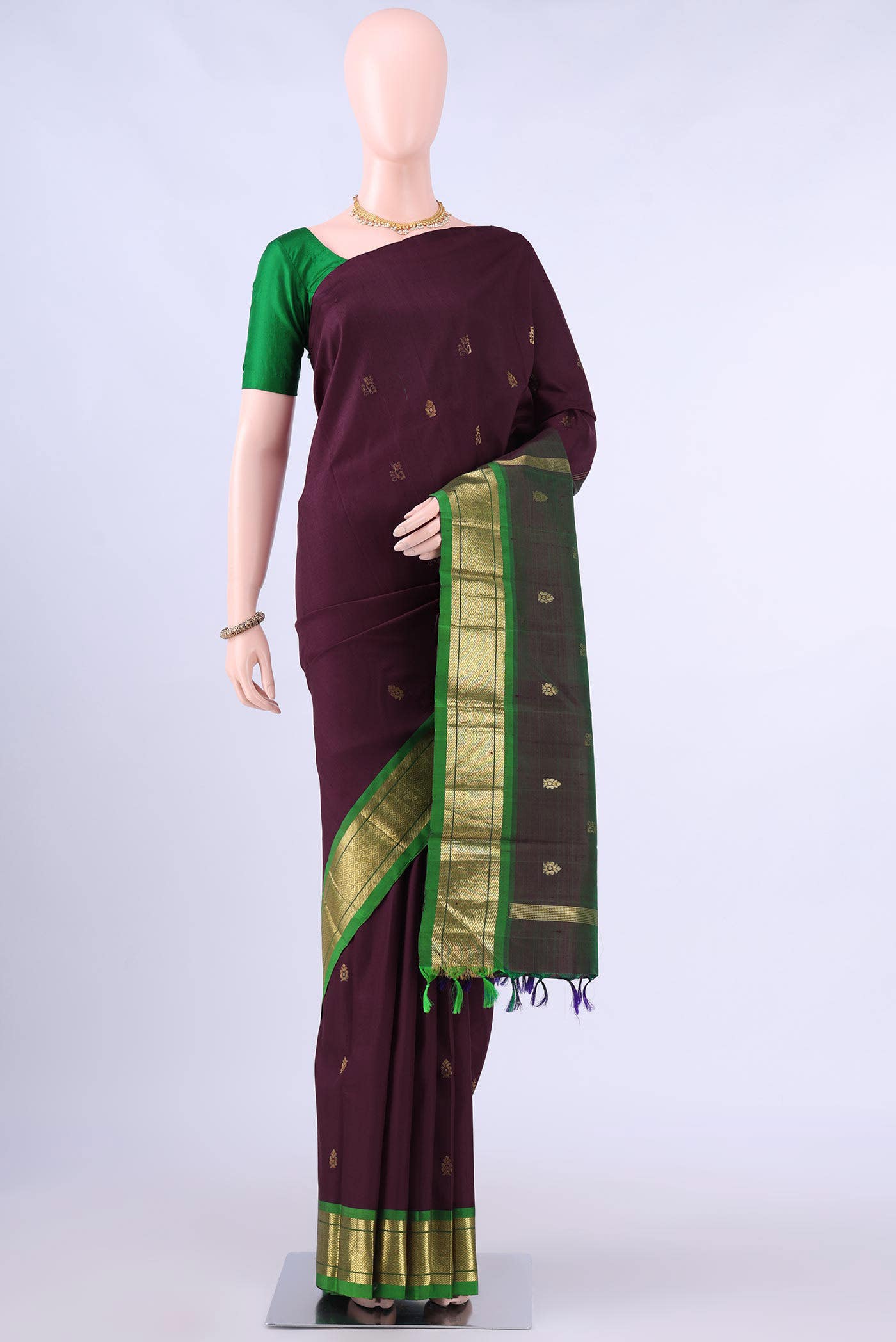 Coffee Brown Kanchipuram Saree