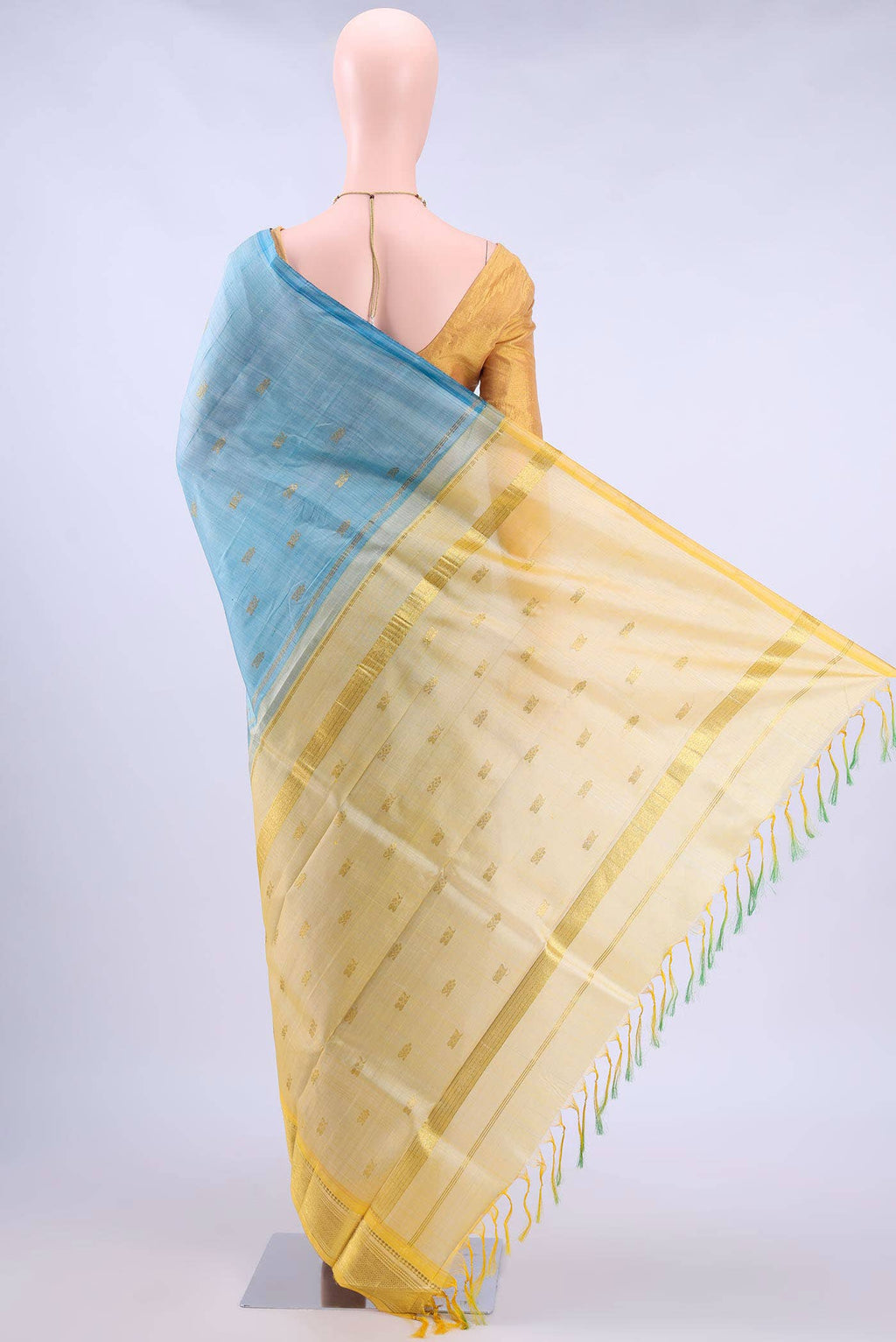 Sky Blue Kanchipuram Saree