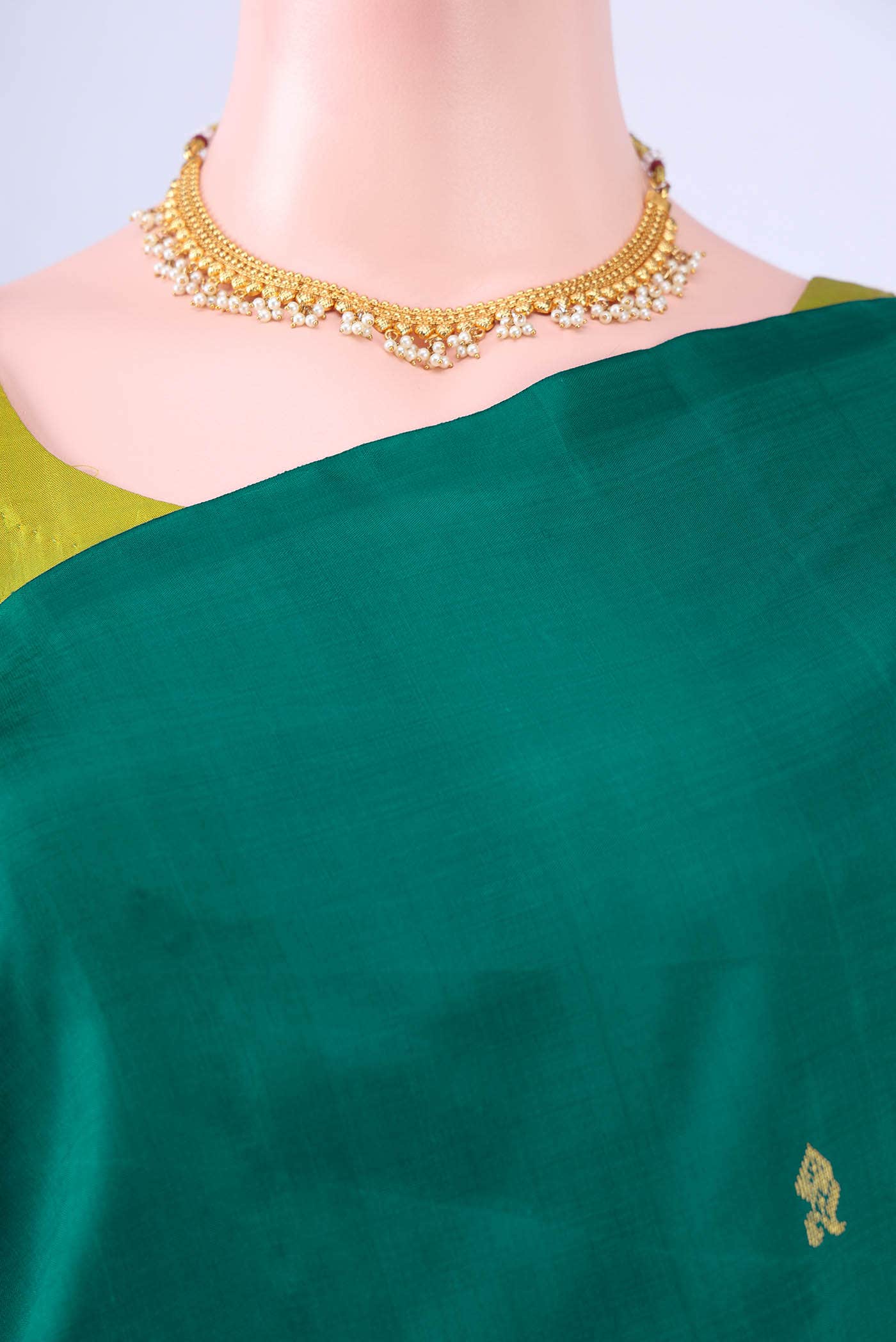 Sea Green Kanchipuram Saree