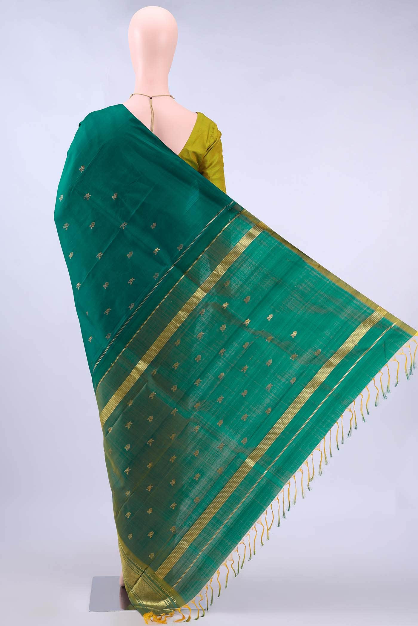Sea Green Kanchipuram Saree