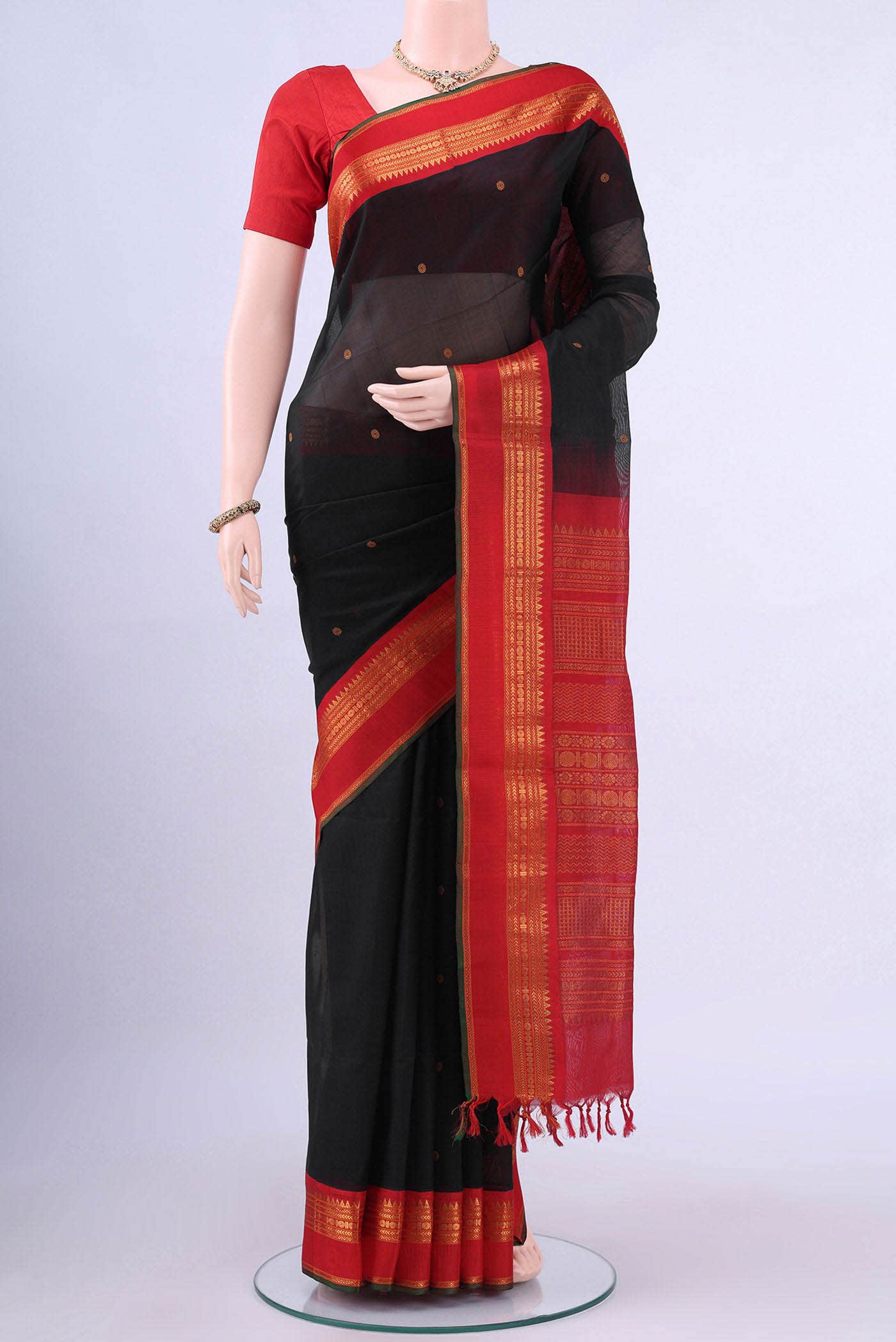 Black Silk Cotton Saree
