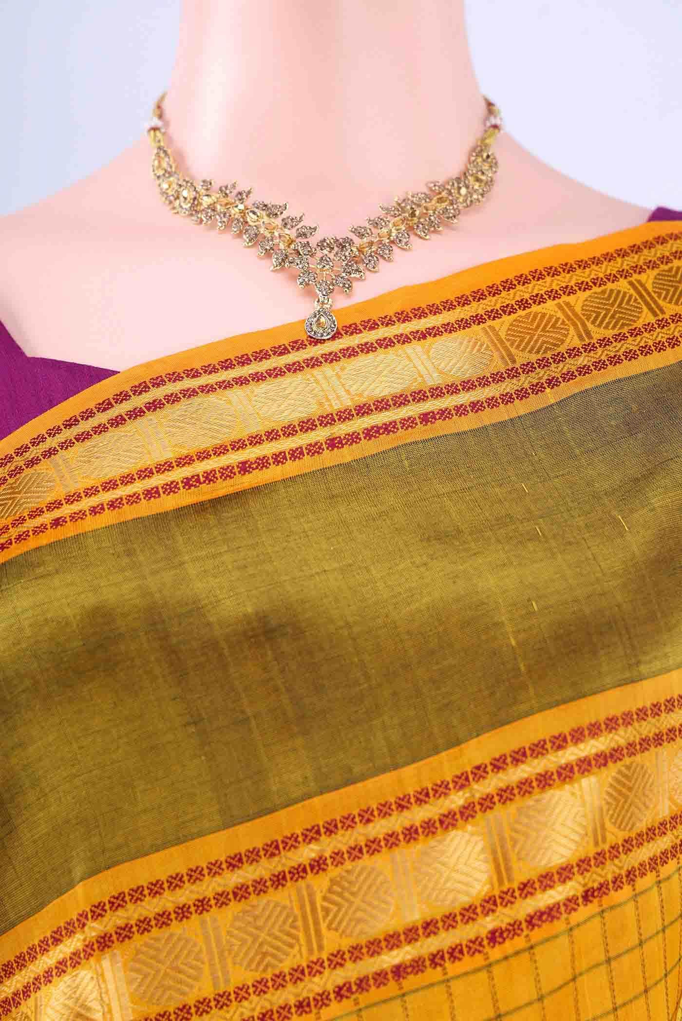 Yellow Silk Cotton Saree