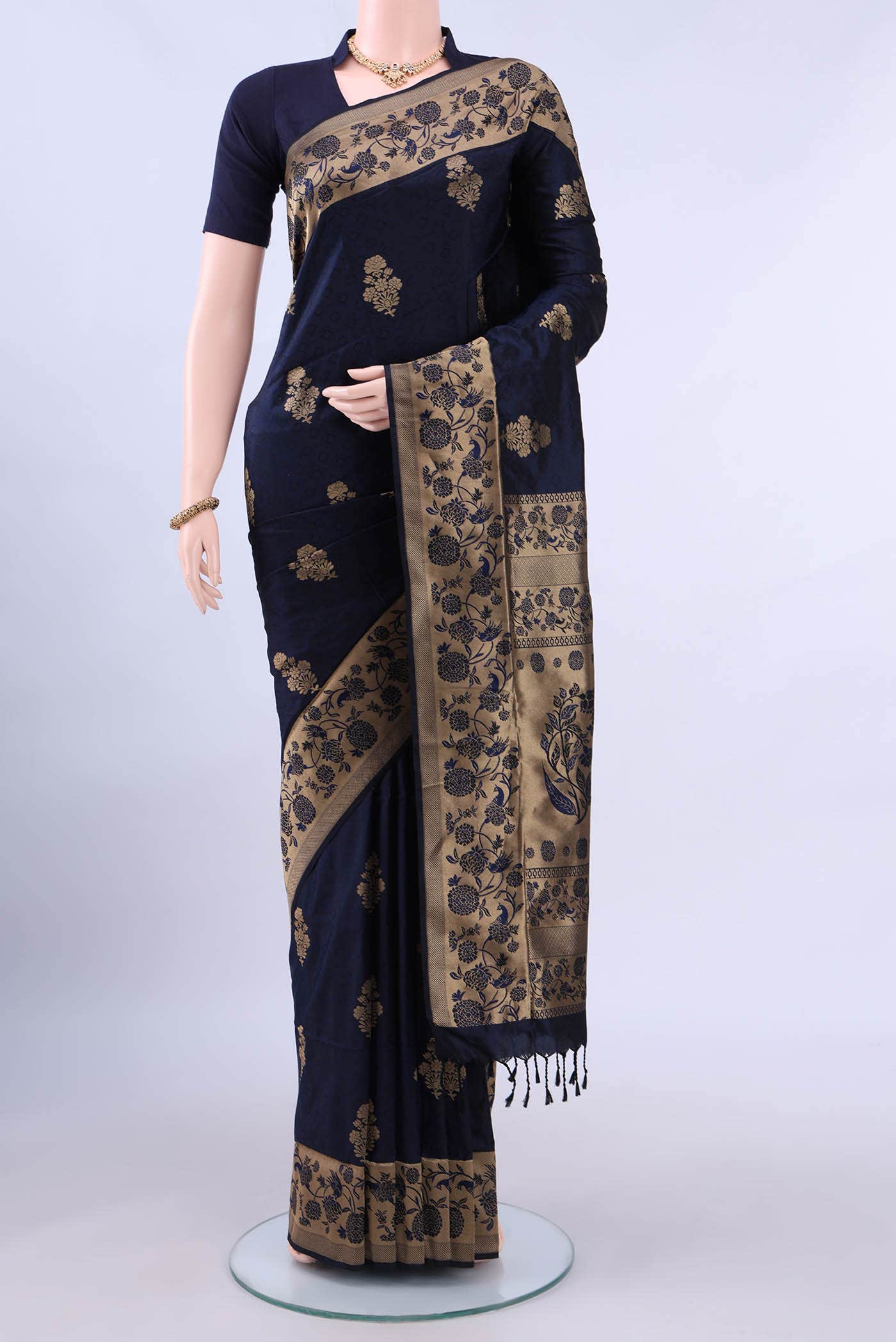 Dark Blue Soft Silk Saree