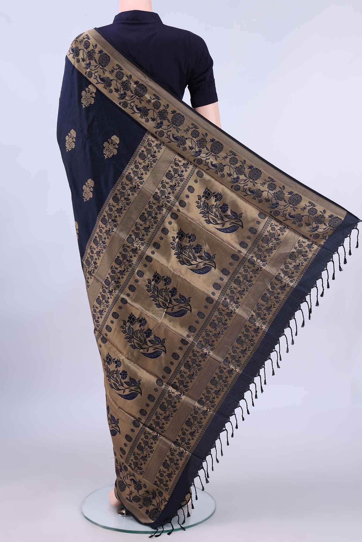 Dark Blue Soft Silk Saree