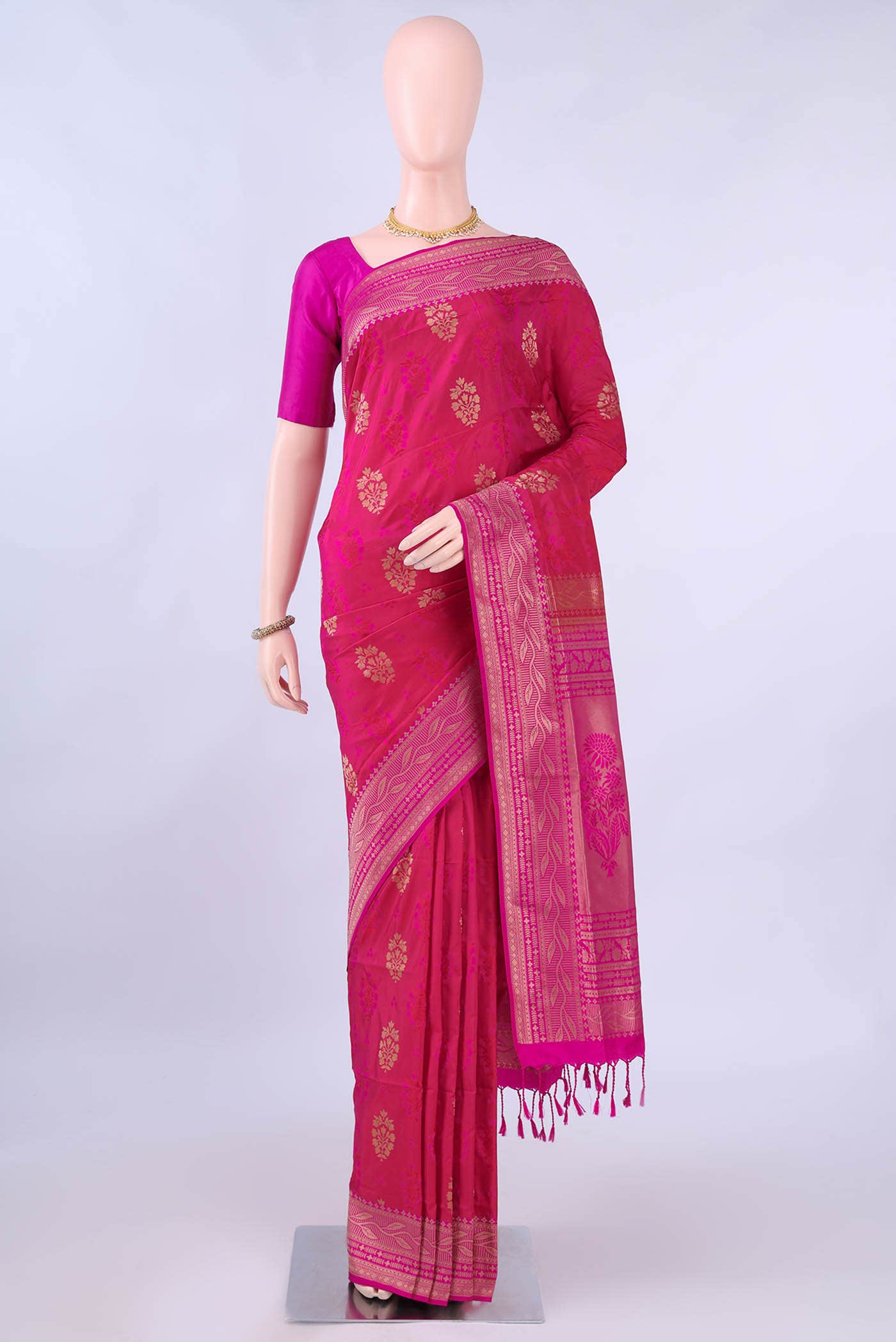 Dark Pink Soft Silk Saree