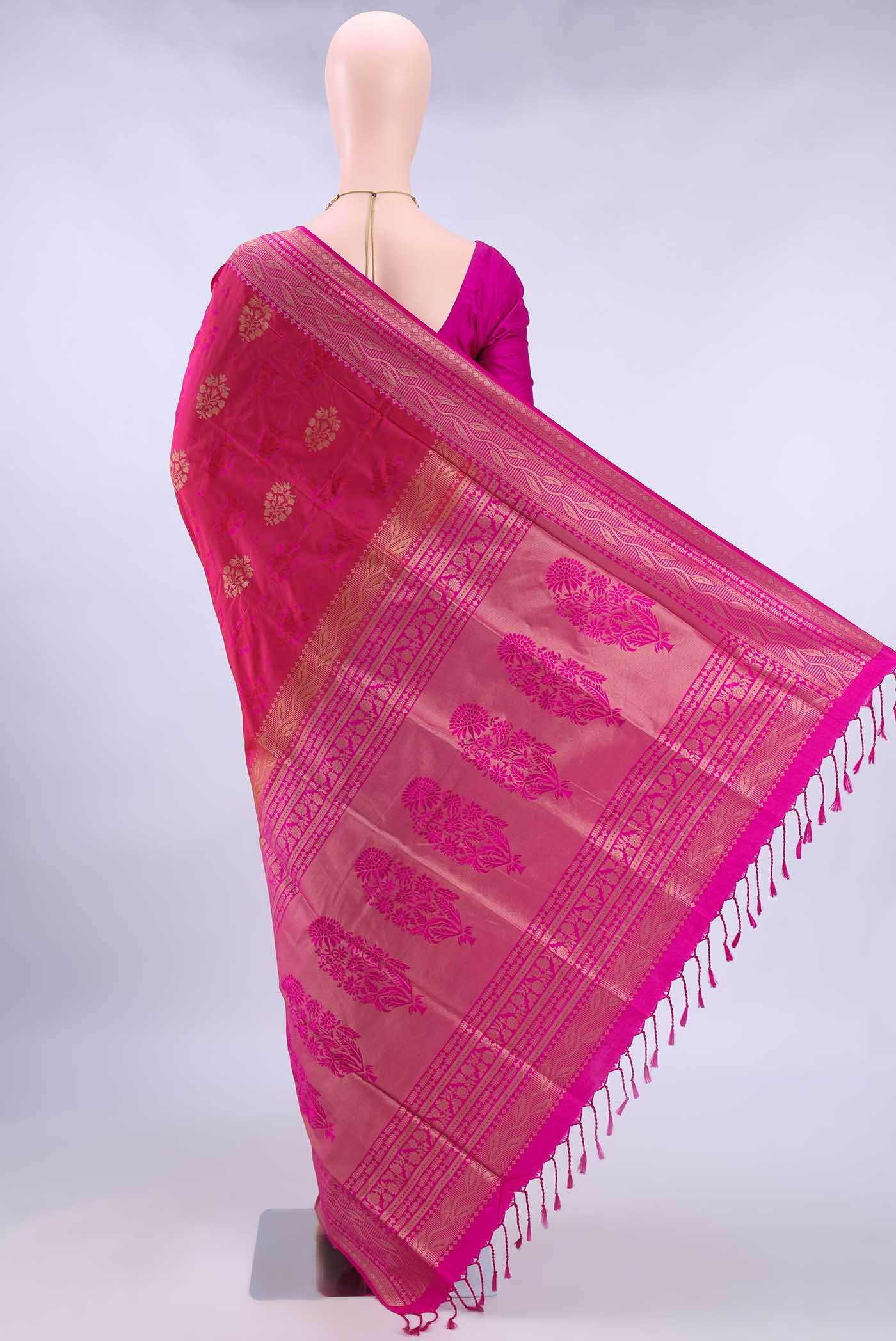 Dark Pink Soft Silk Saree