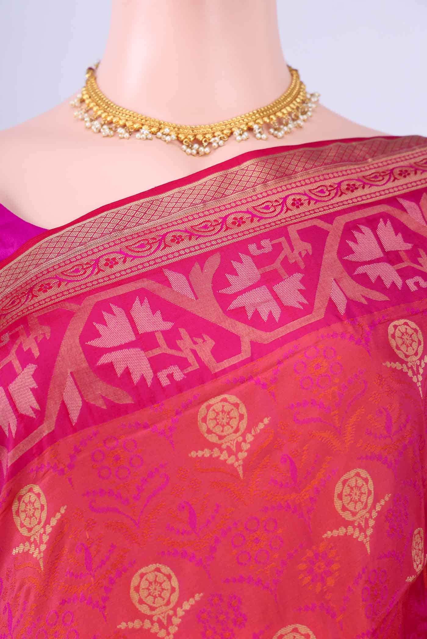Rani Pink Soft Silk Saree
