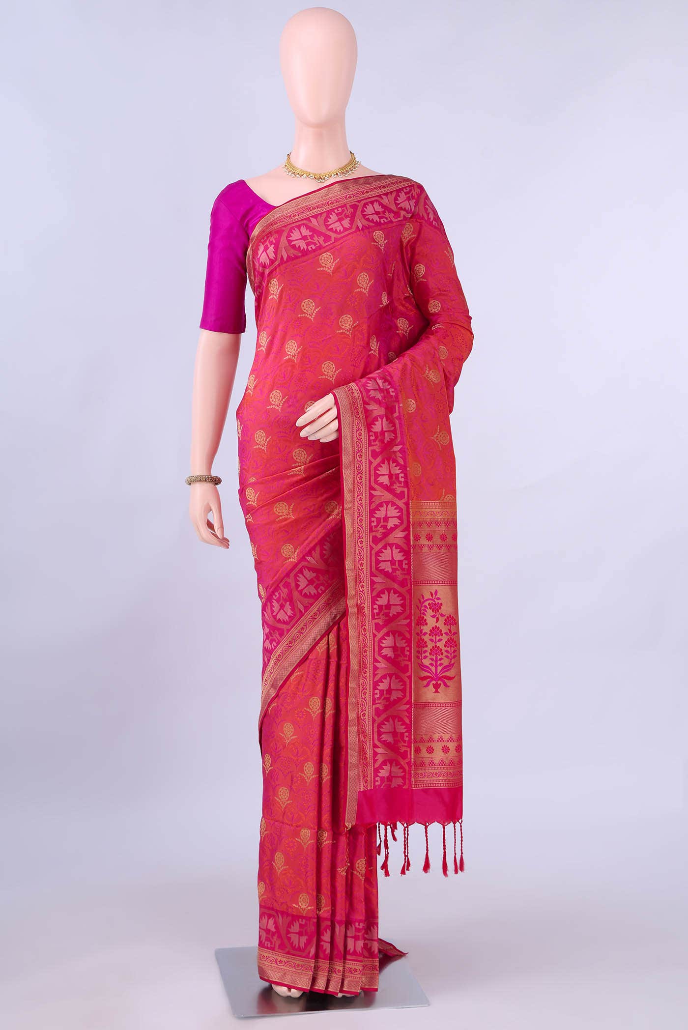 Rani Pink Soft Silk Saree