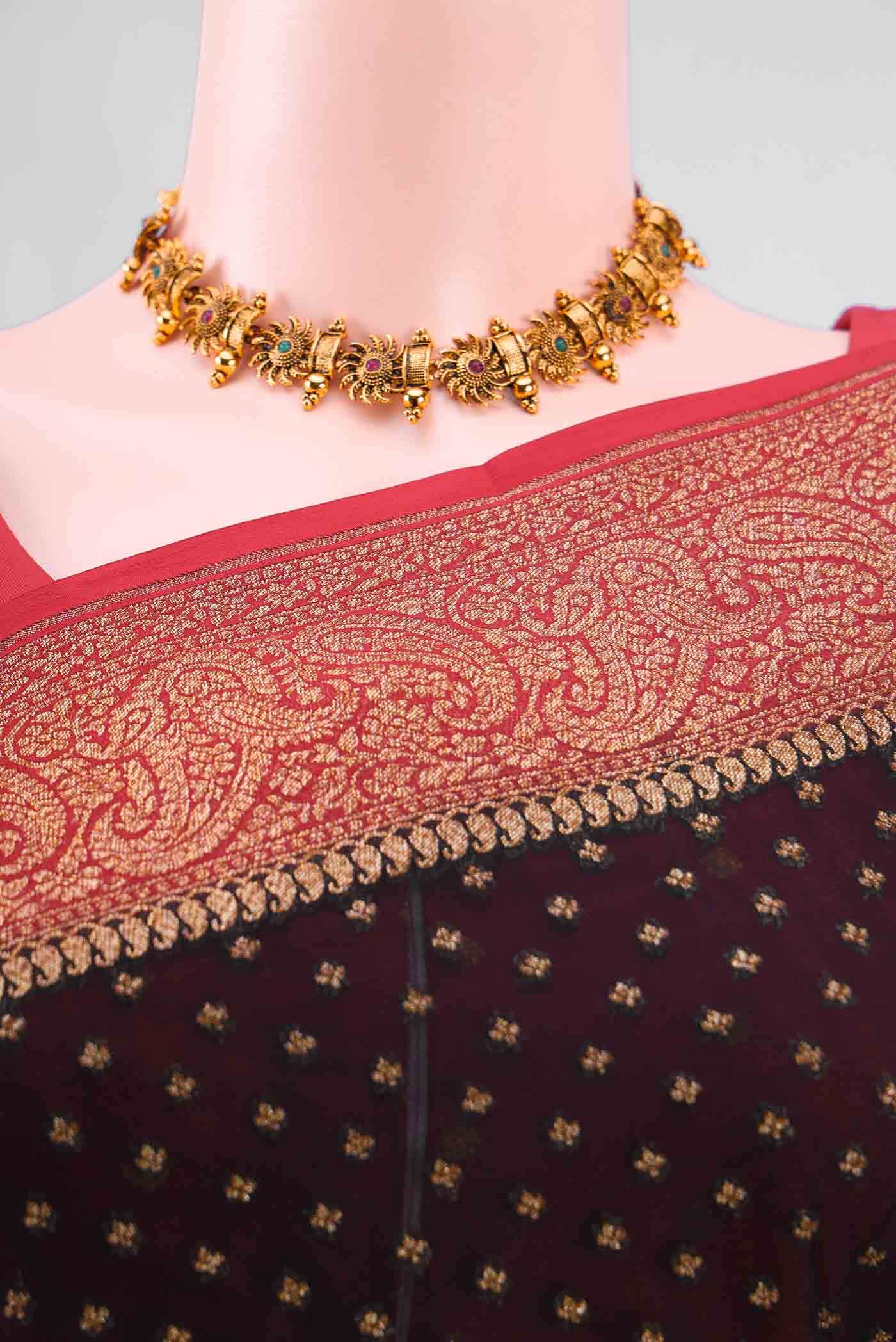 Black Banarasi Georgette Saree