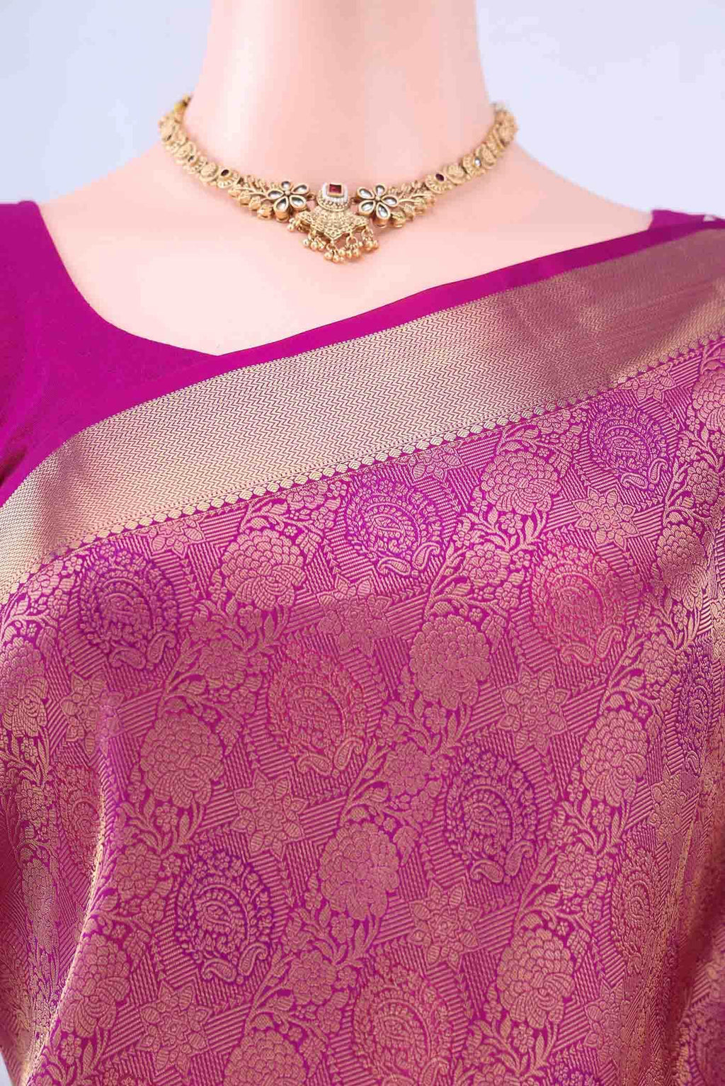 Magenta Soft Silk Saree