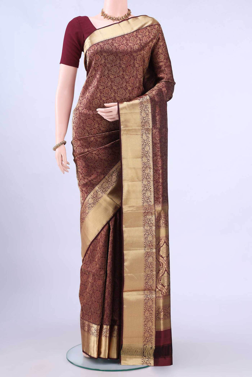 Maroon Soft Silk Saree