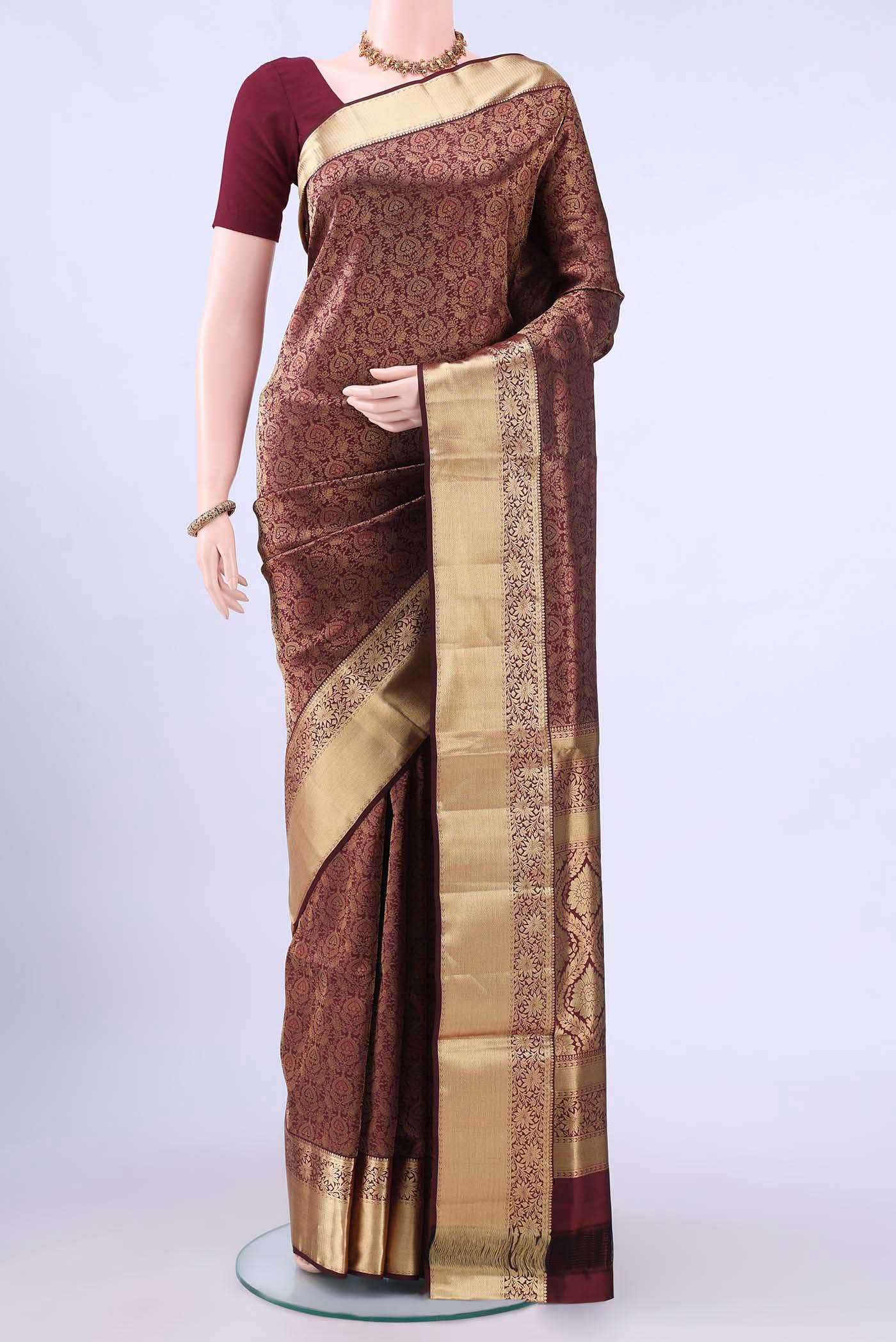 Maroon Soft Silk Saree