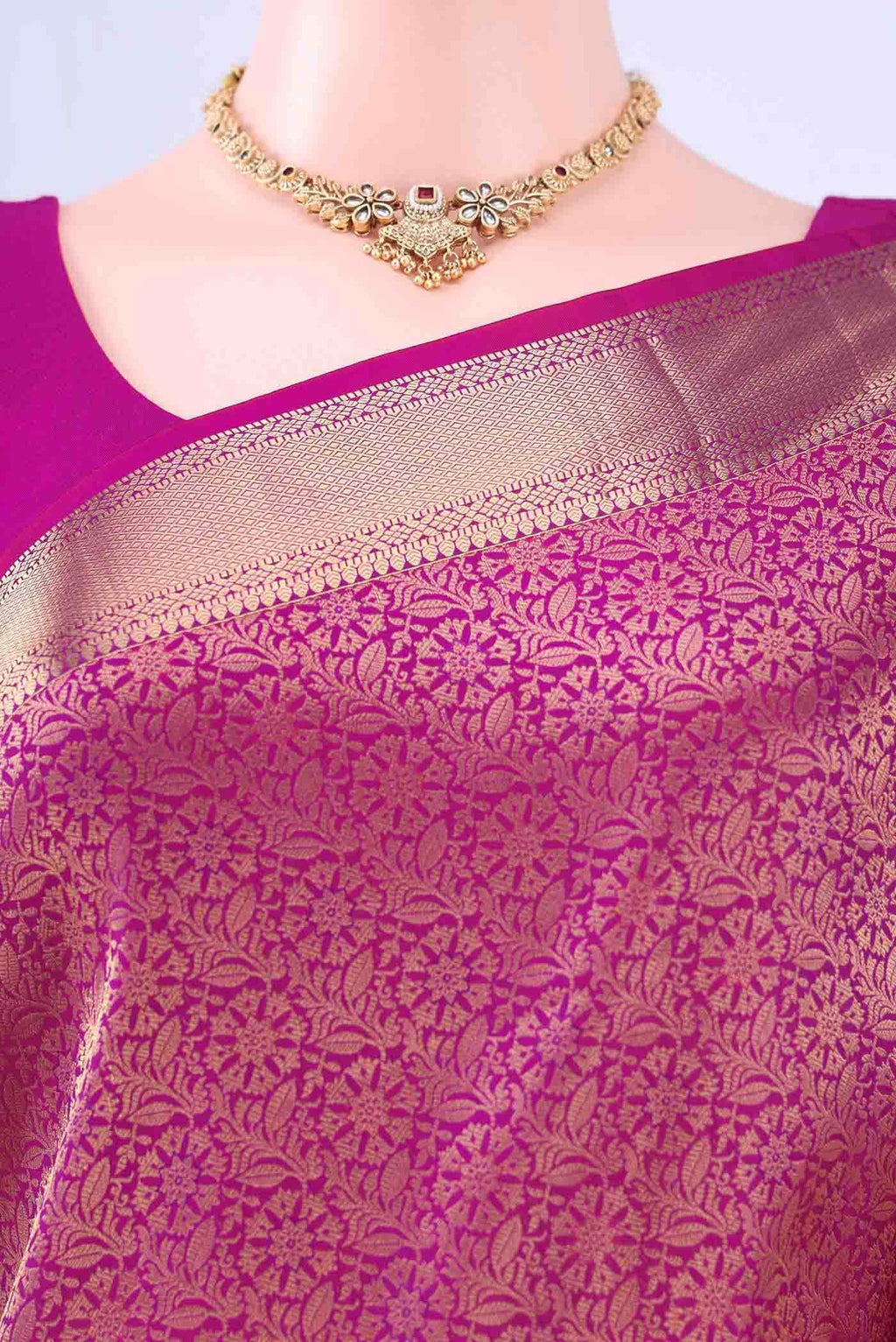 Magenta Soft Silk Saree