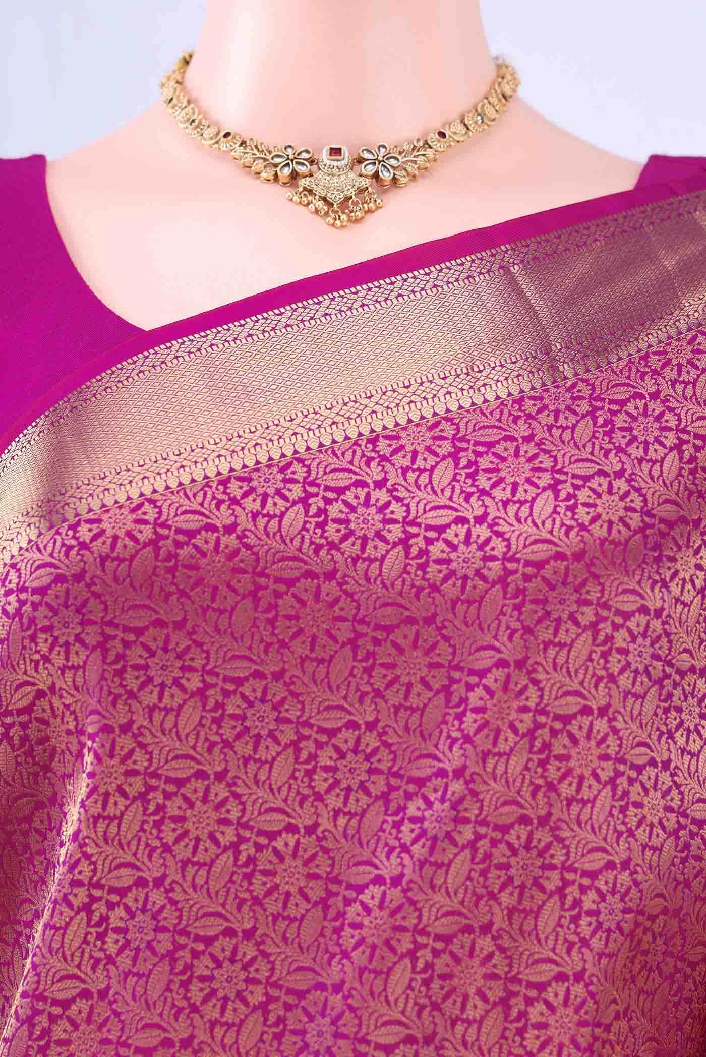 Magenta Soft Silk Saree