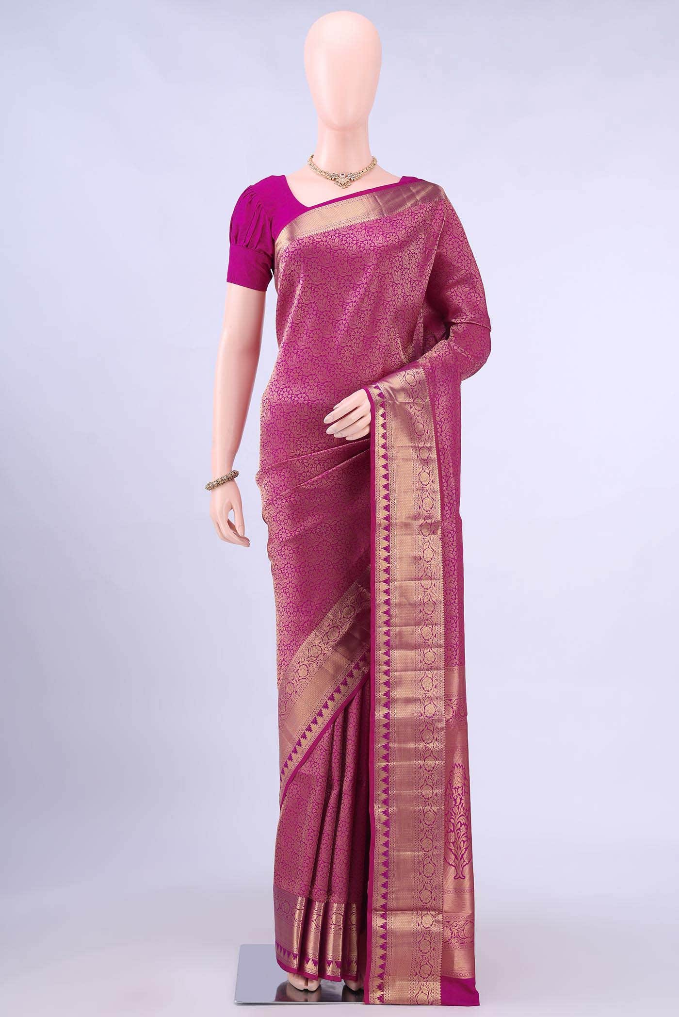 Magenta Soft Silk Saree