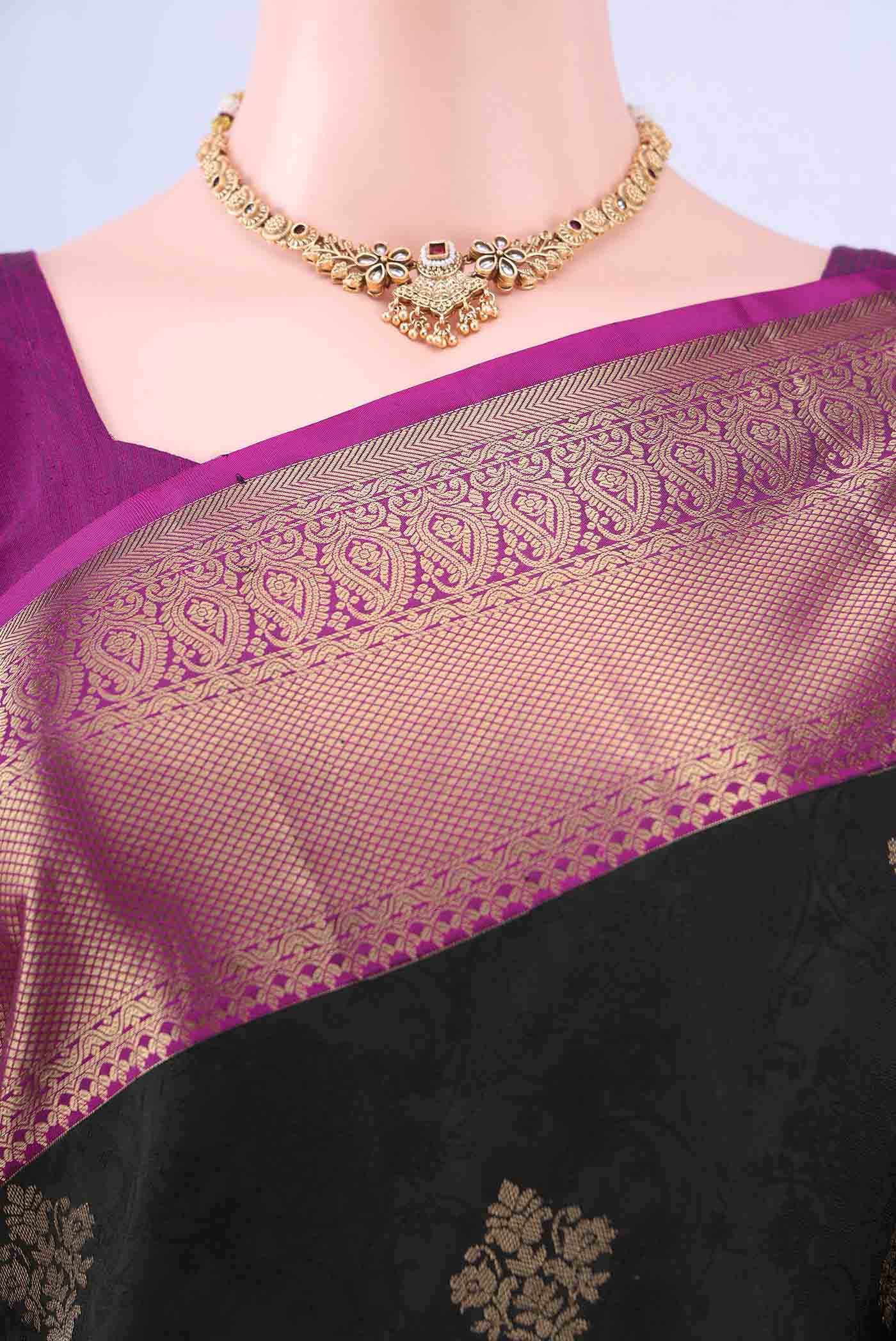 Black Soft Silk Saree
