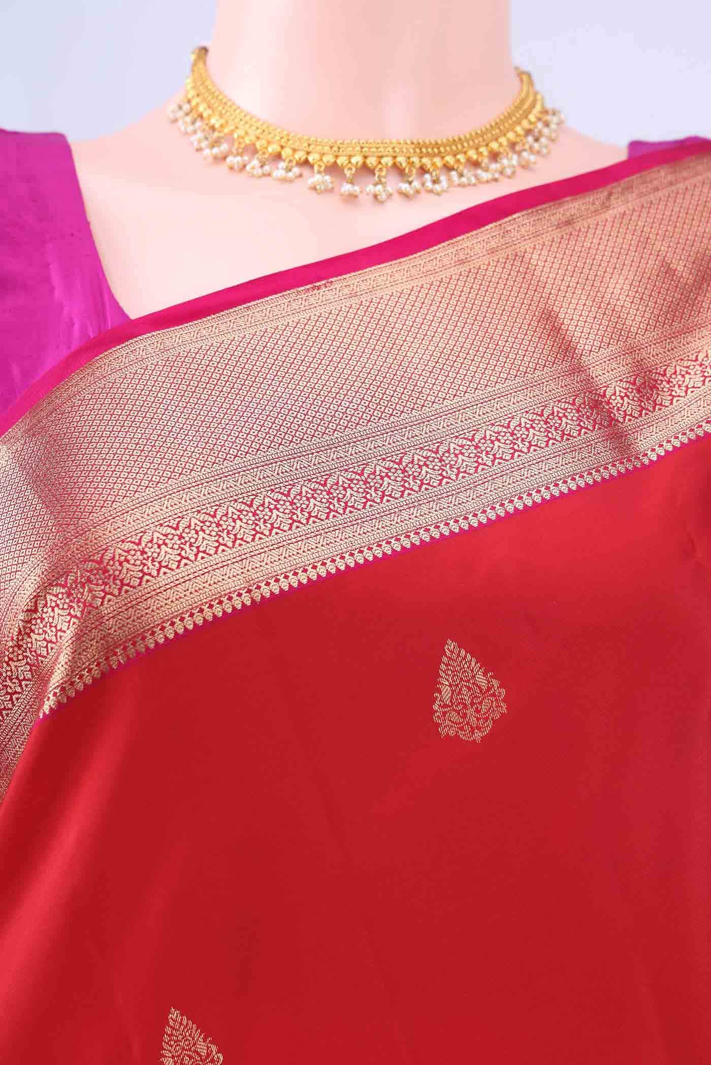 Imperial Red Soft Silk Saree