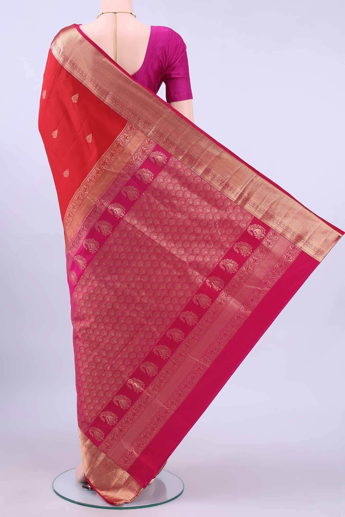 Imperial Red Soft Silk Saree