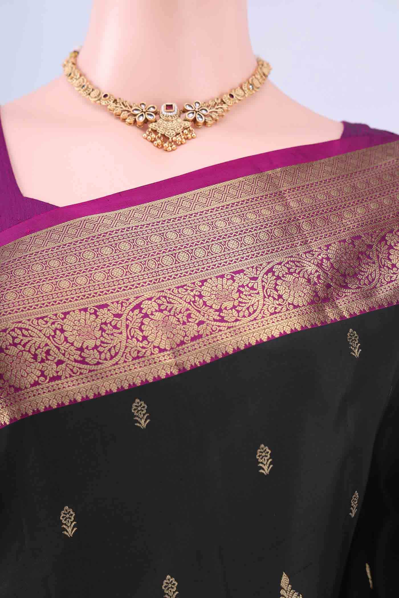 Black Soft Silk Saree