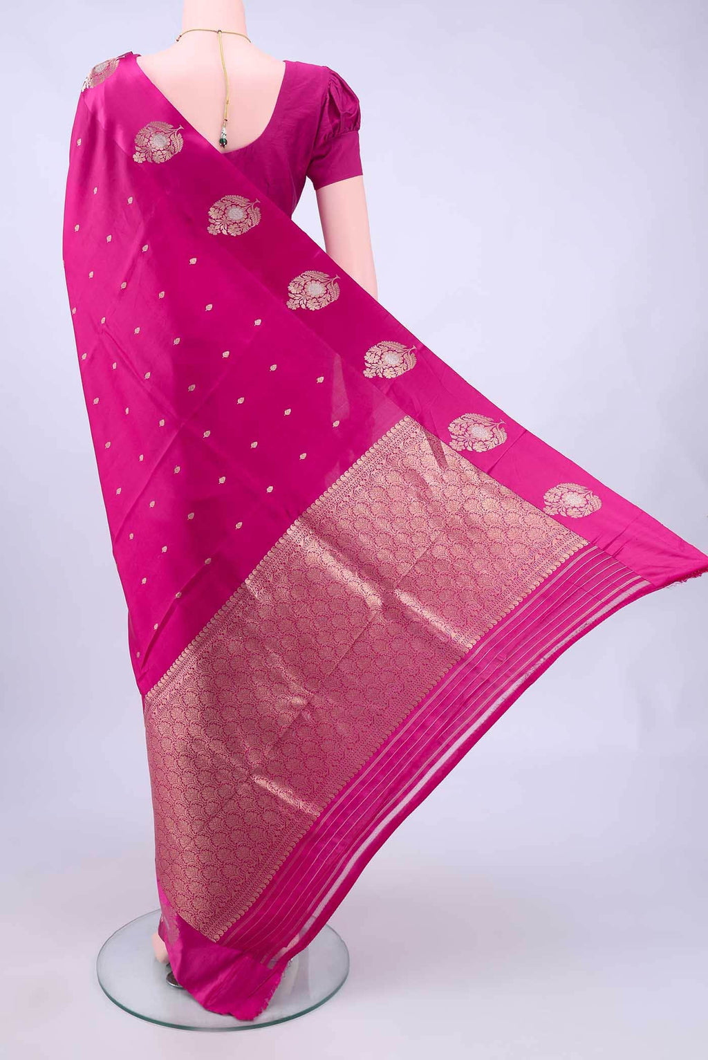 Pink Banarasi Katan Silk Saree