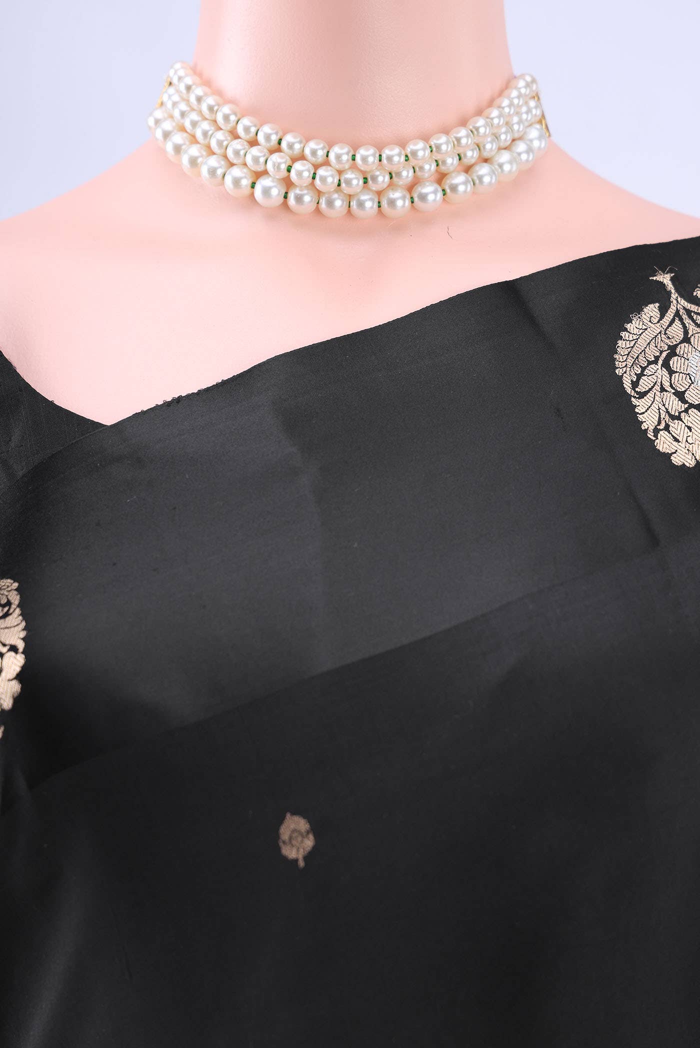 Black Banarasi Katan Silk Saree