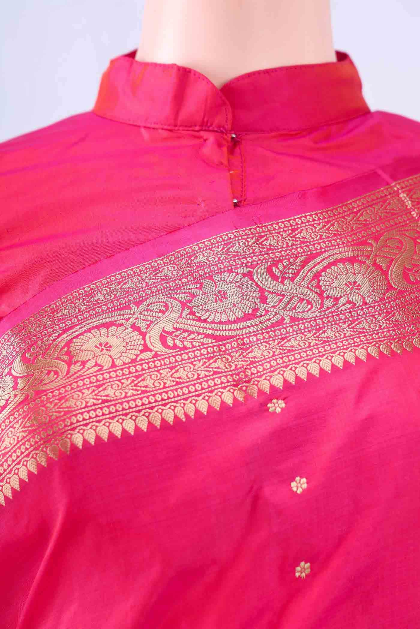 multi Dual Tone Banarasi Katan Silk Saree