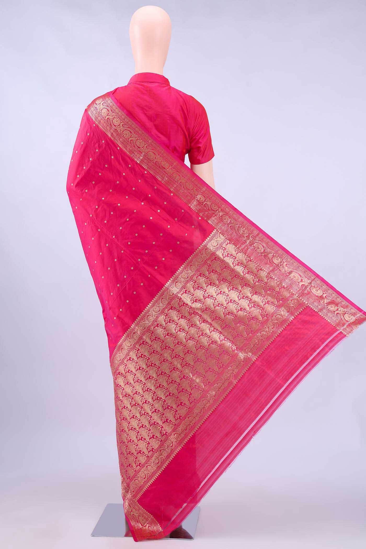 multi Dual Tone Banarasi Katan Silk Saree