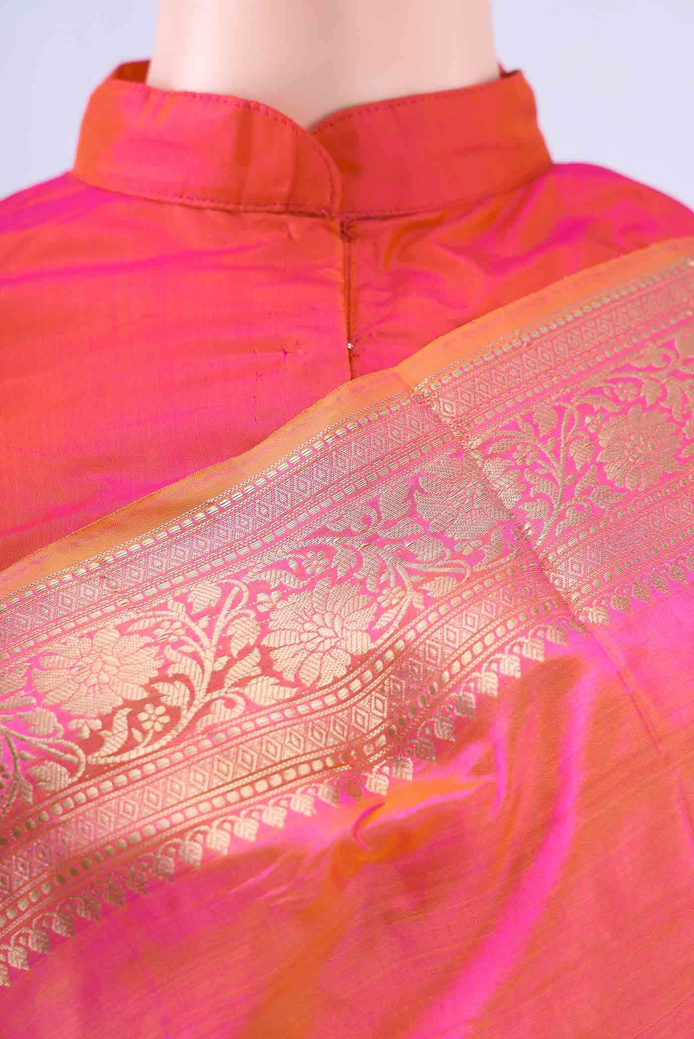 Pink Banarasi Katan Silk Saree