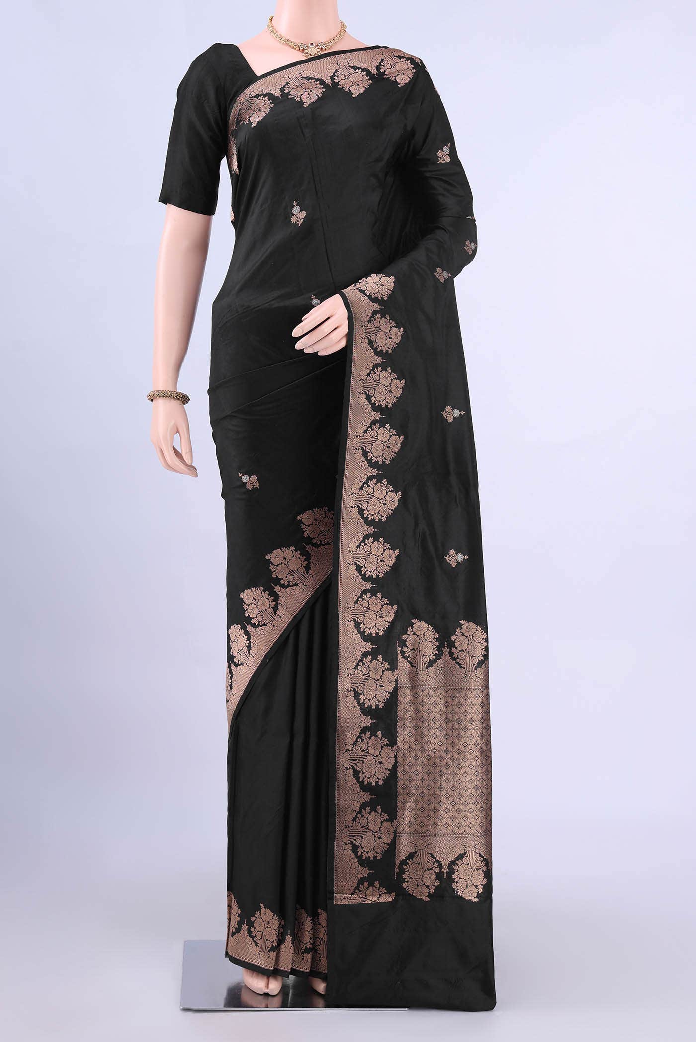 multi Dual Tone Banarasi Katan Silk Saree