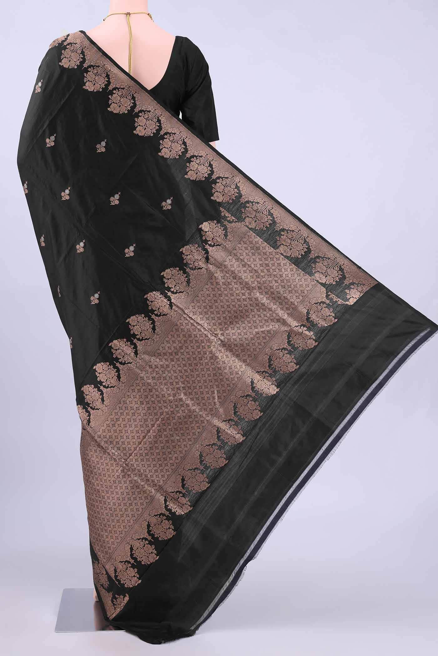 multi Dual Tone Banarasi Katan Silk Saree