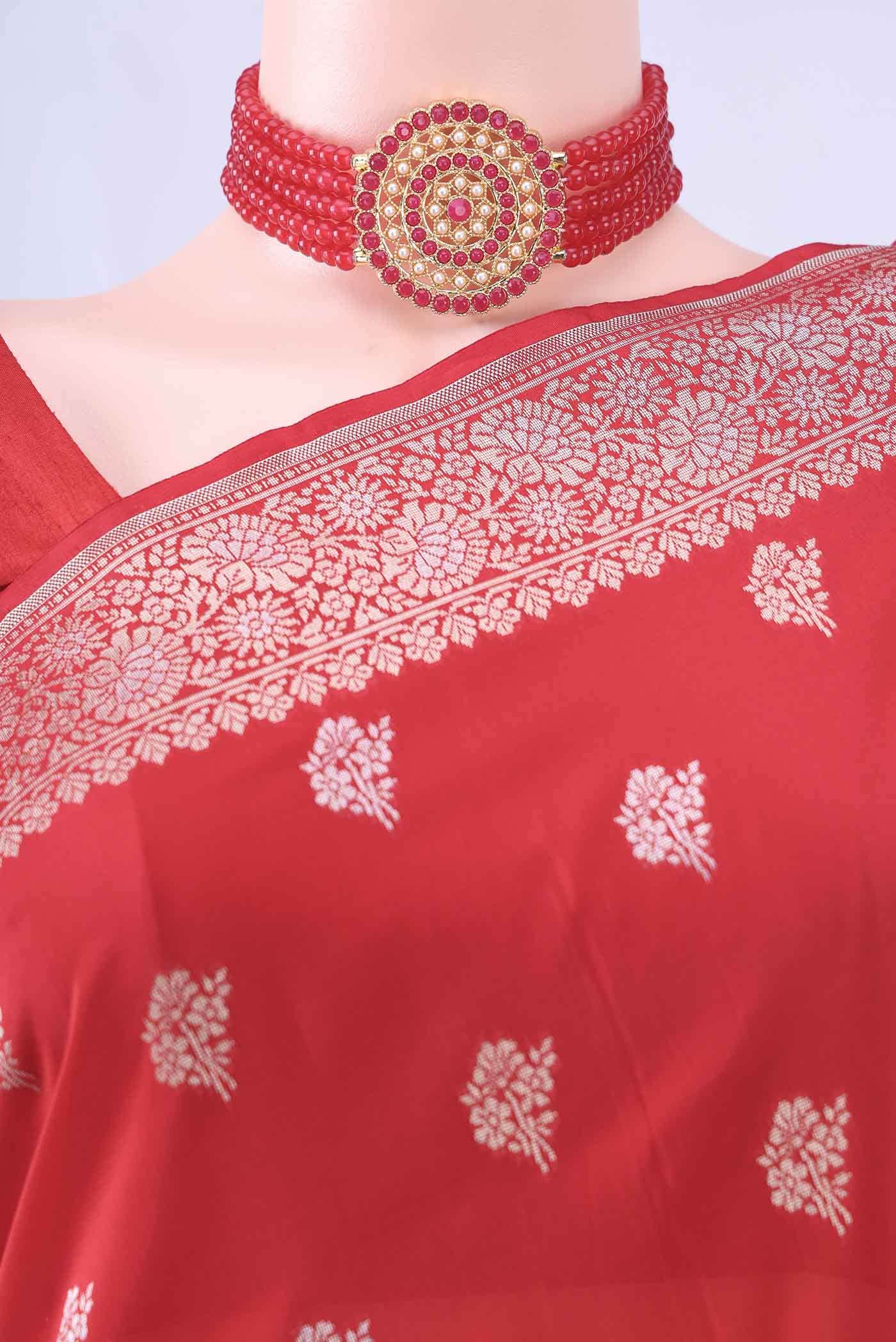 Red Banarasi Silk Saree