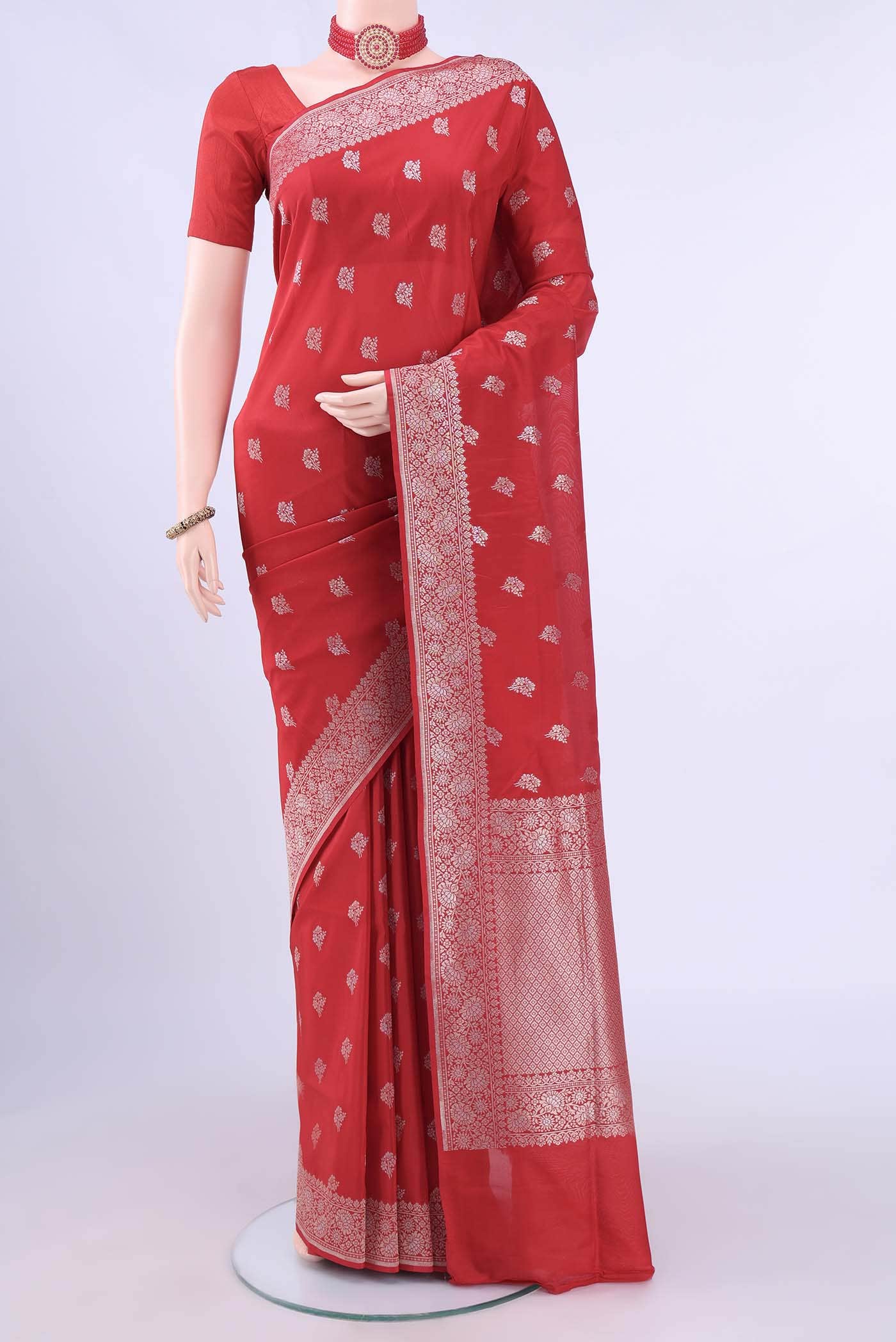 Red Banarasi Silk Saree
