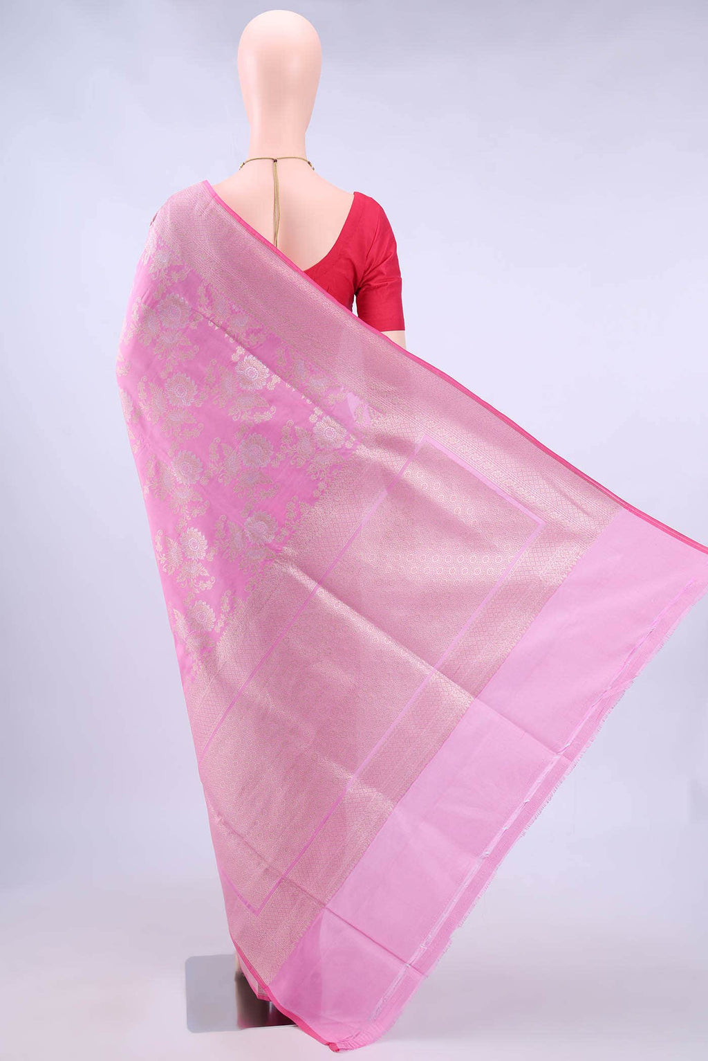 Pink Banarasi Silk Saree