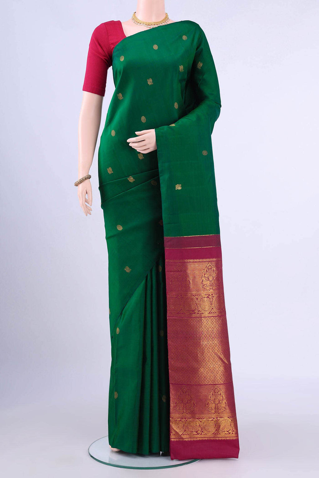 no Dual Tone Kanchipuram Silk Saree