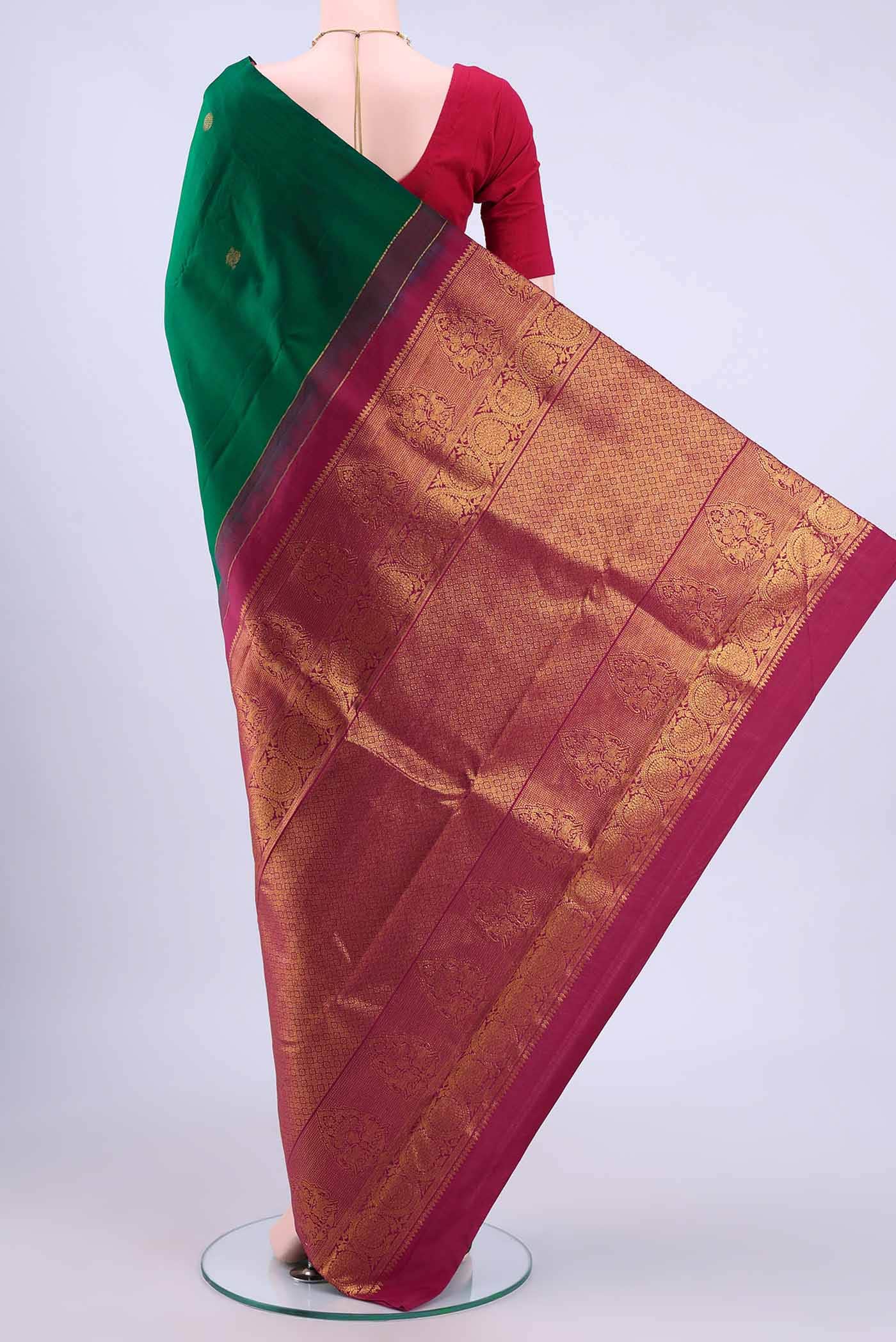 no Dual Tone Kanchipuram Silk Saree