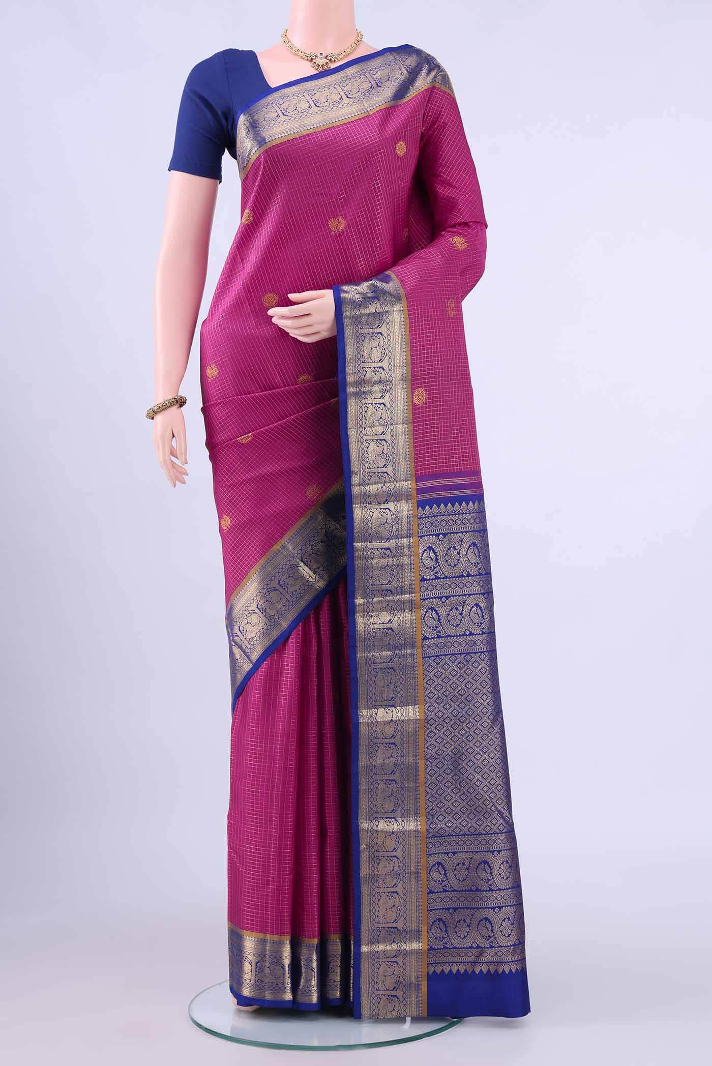 Rani Pink Kanchipuram Silk Saree
