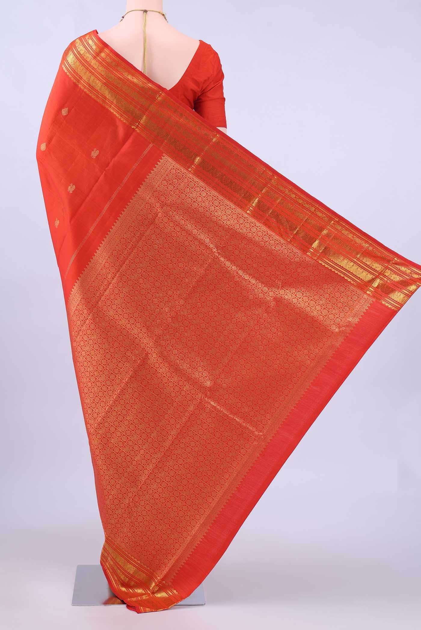Orange Kanchipuram Saree