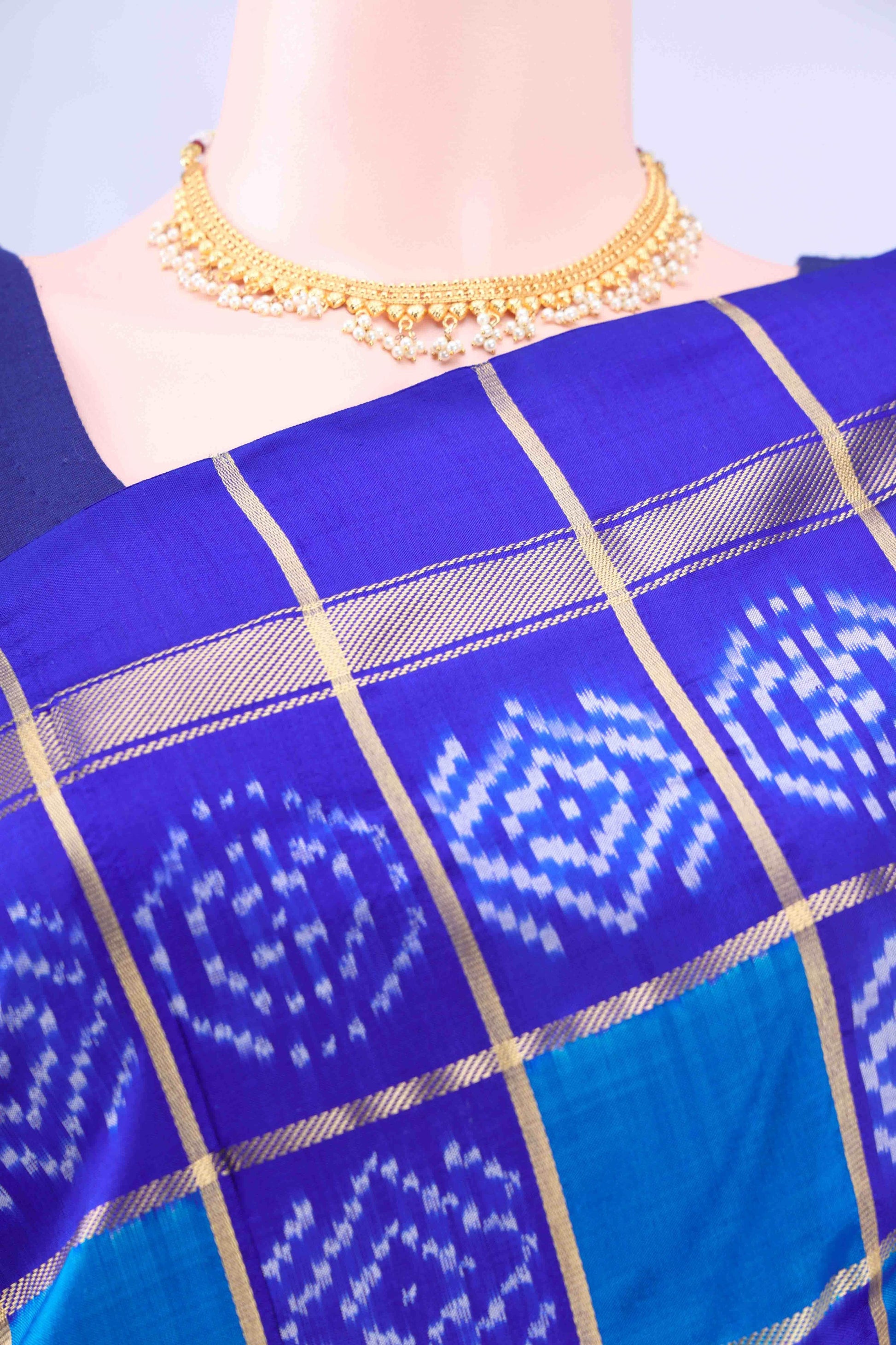 Blue Pochampally Silk Saree