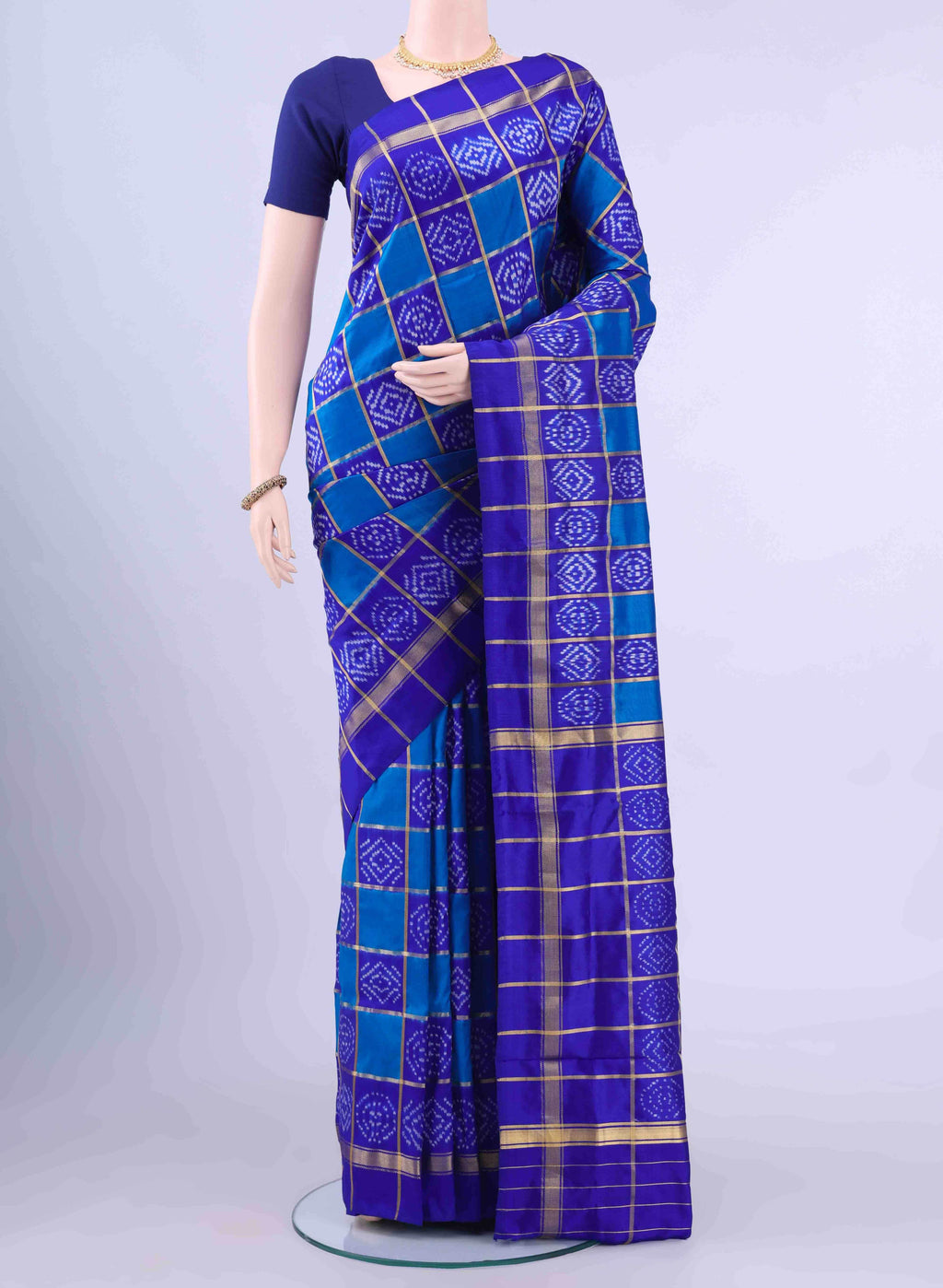 Blue Pochampally Silk Saree