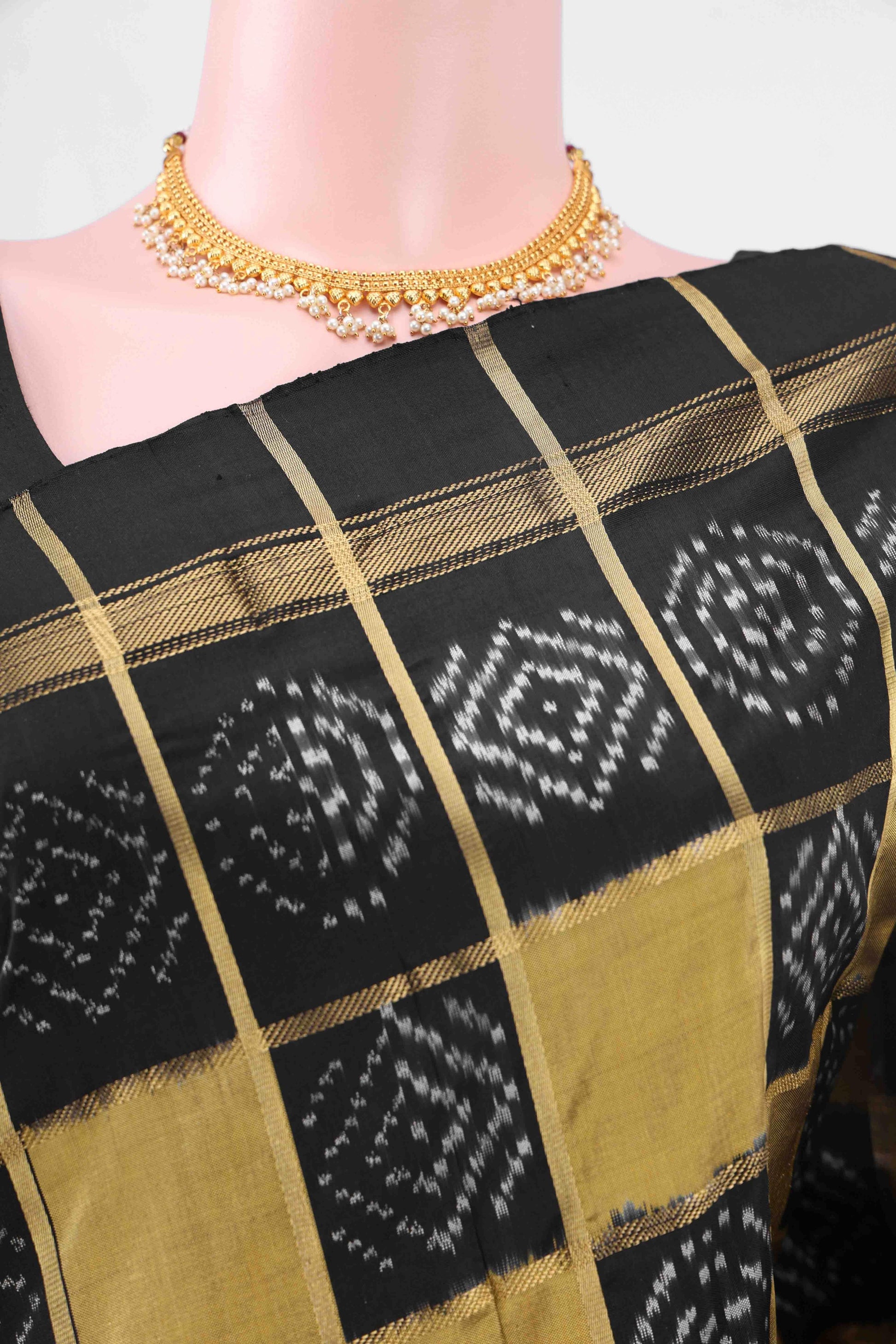 Black Pochampally Silk Saree