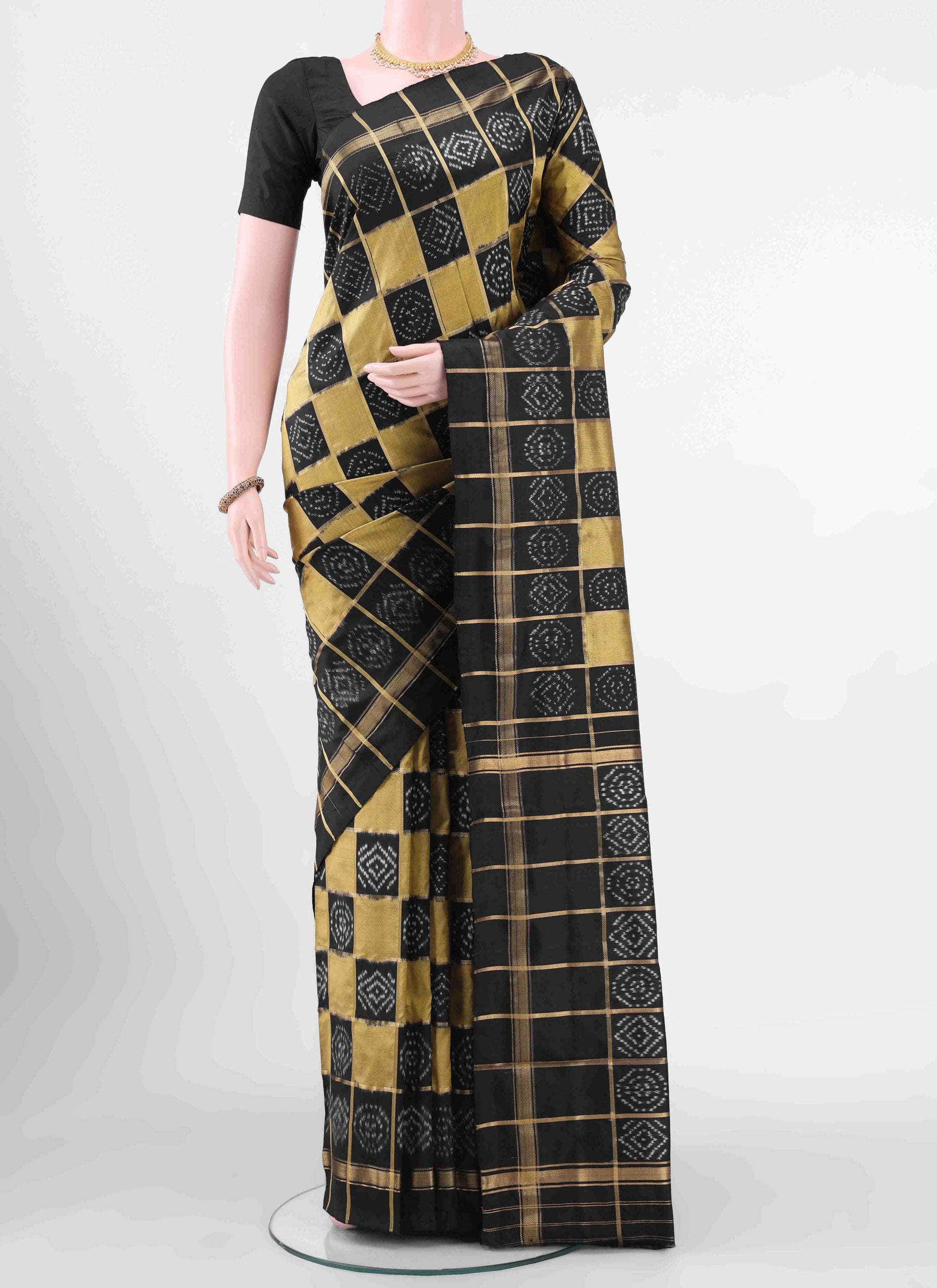 Black Pochampally Silk Saree