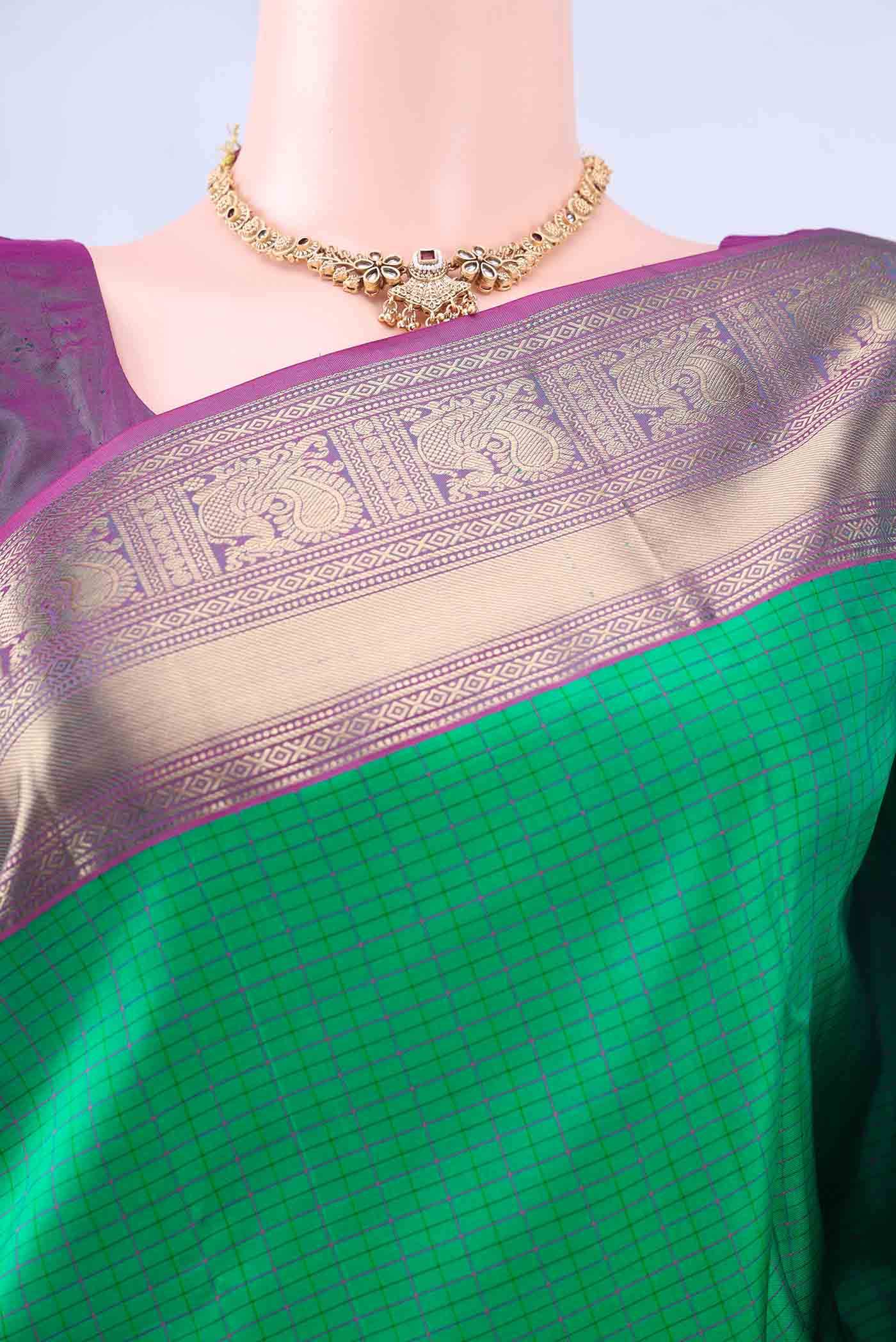 Green Dual Tone Nangavalli Silk [ Salem ] Saree