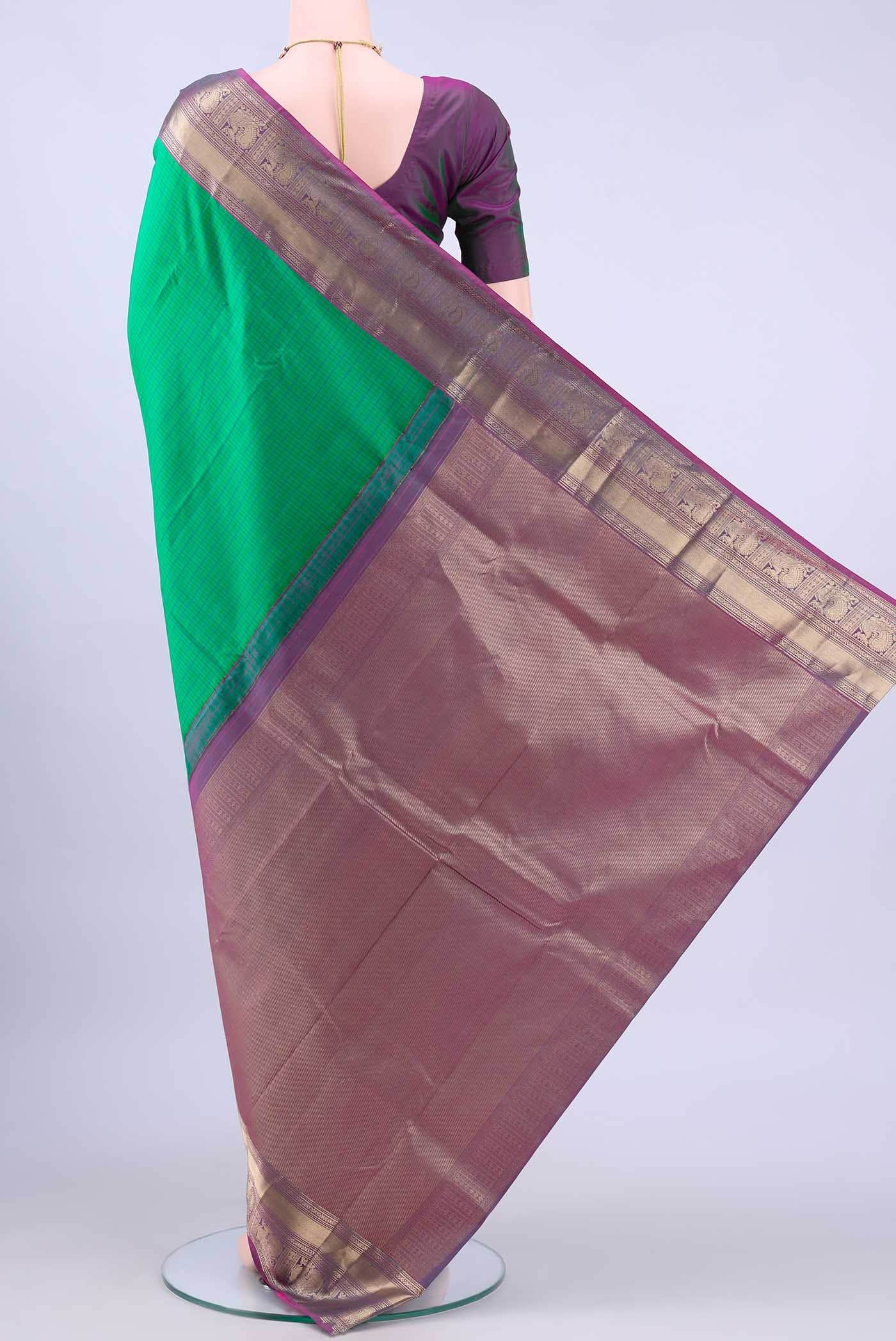 Green Dual Tone Nangavalli Silk [ Salem ] Saree