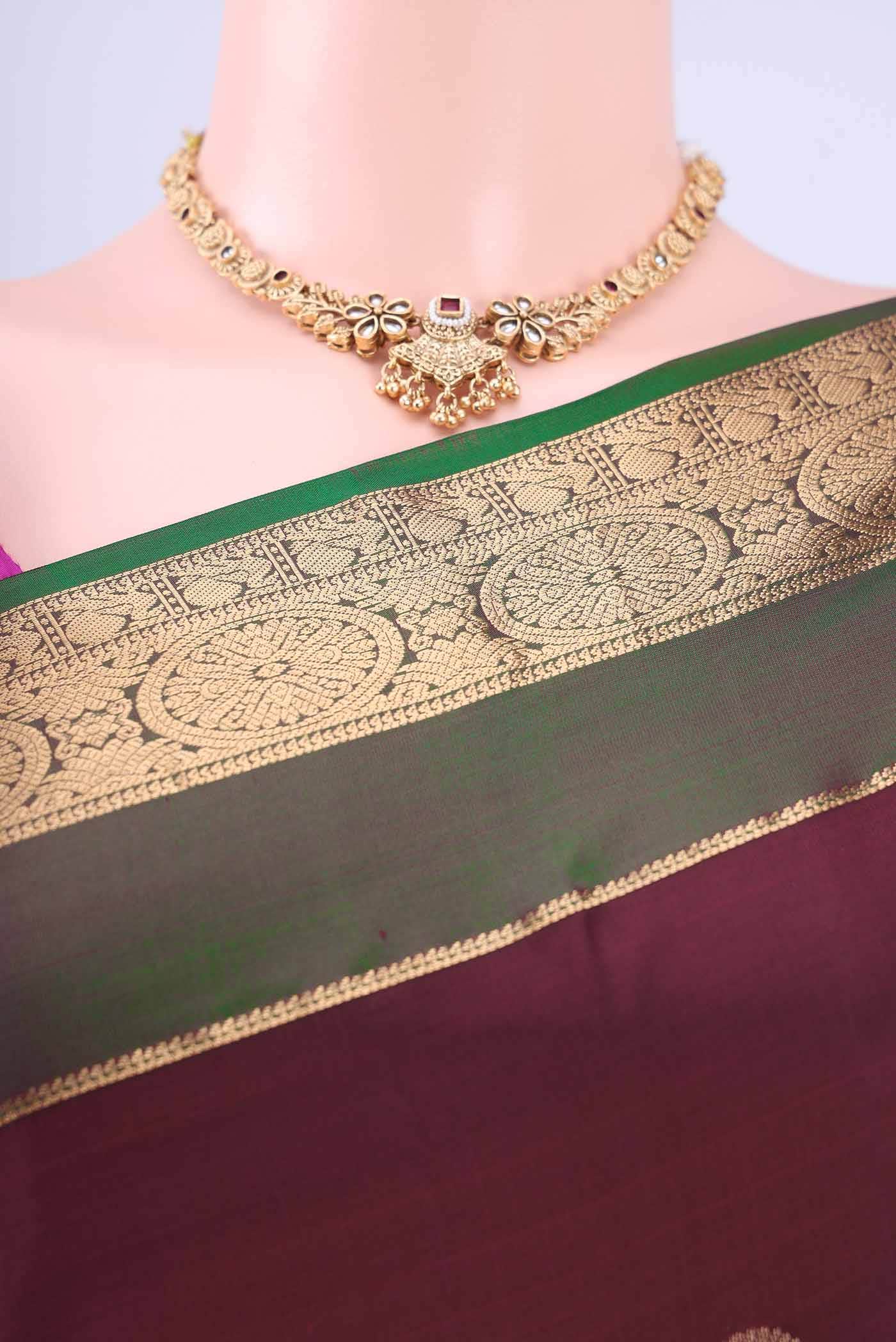 Maroon Nangavalli Silk [ Salem ] Saree