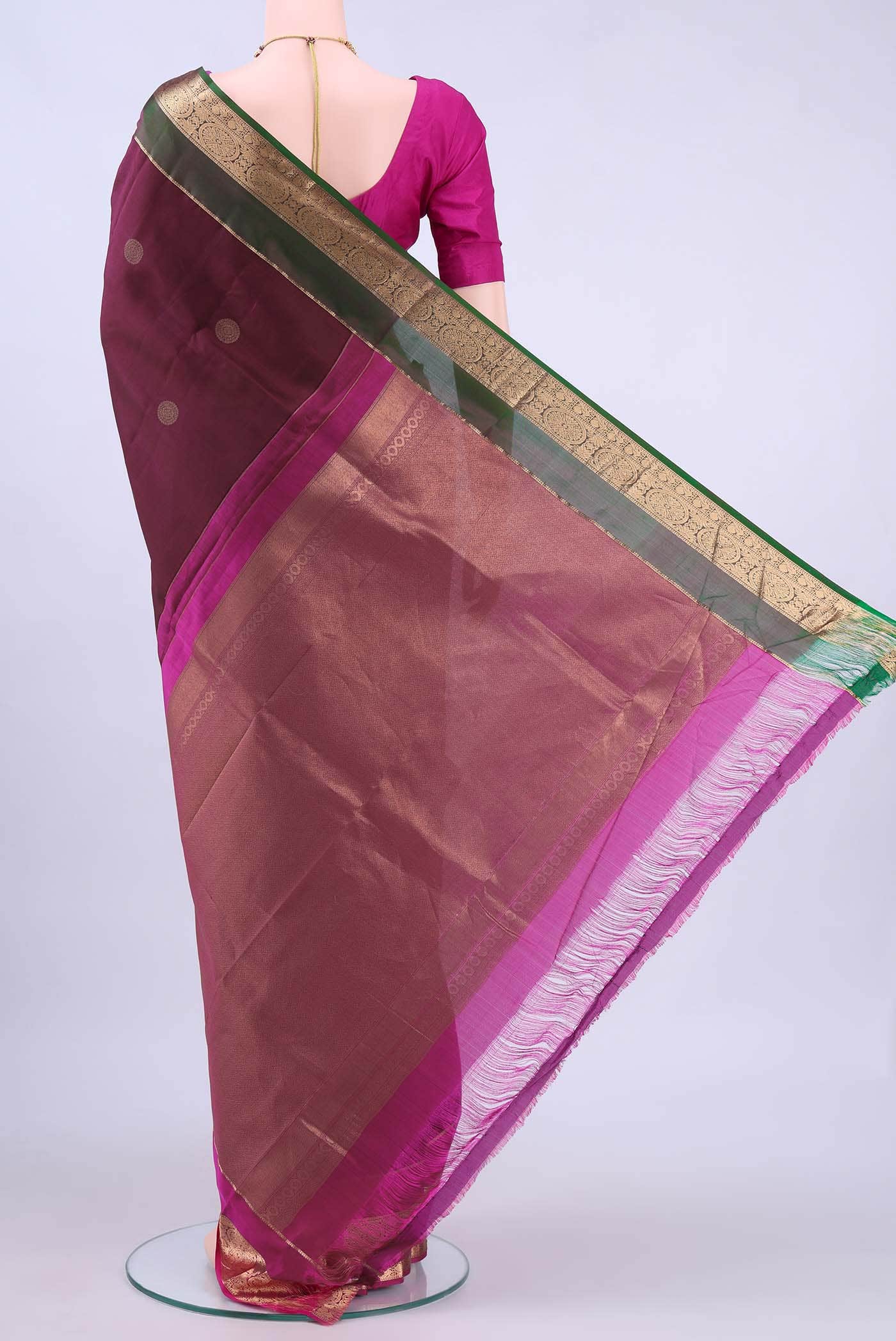 Maroon Nangavalli Silk [ Salem ] Saree