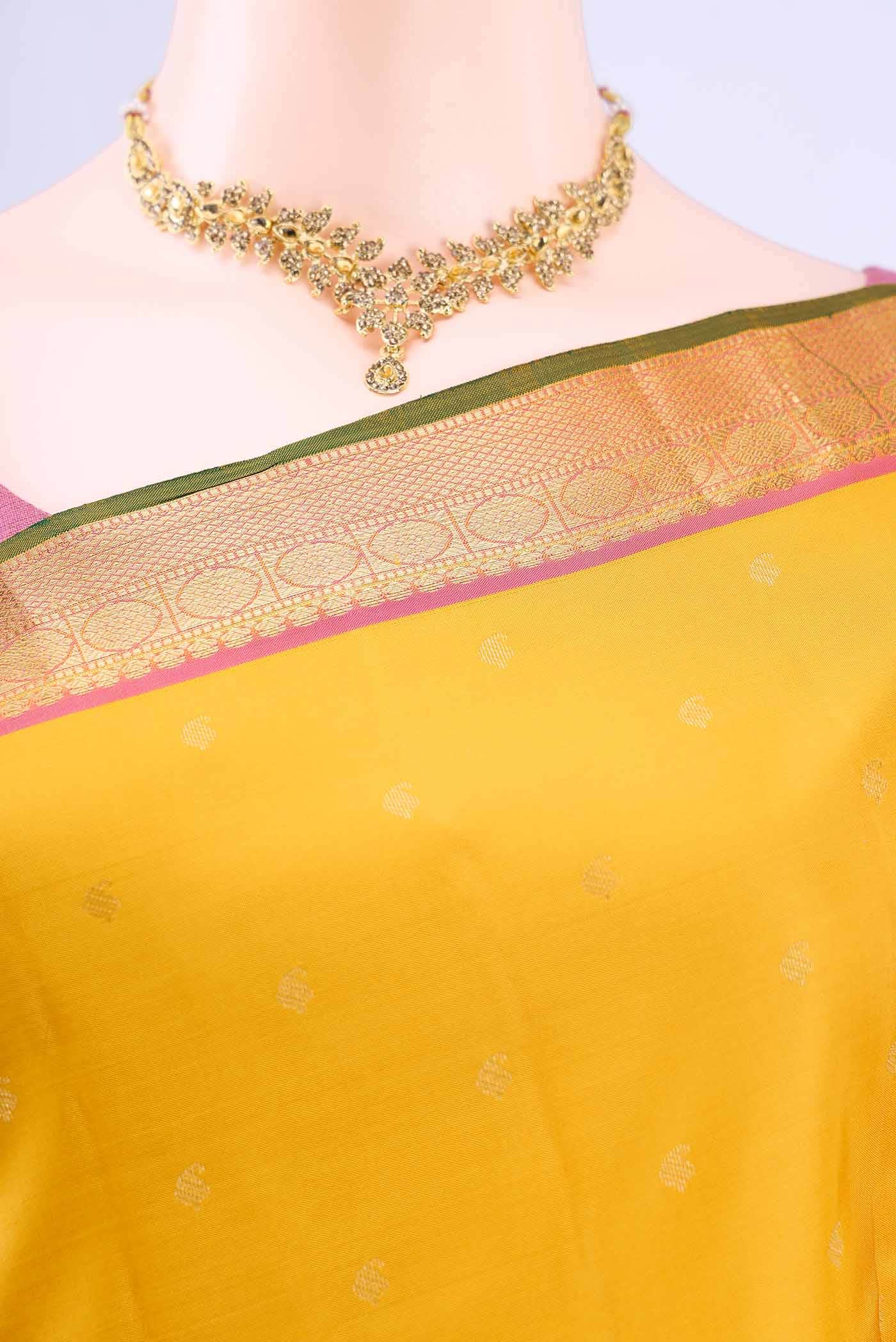 Mustard Nangavalli Silk [ Salem ] Saree