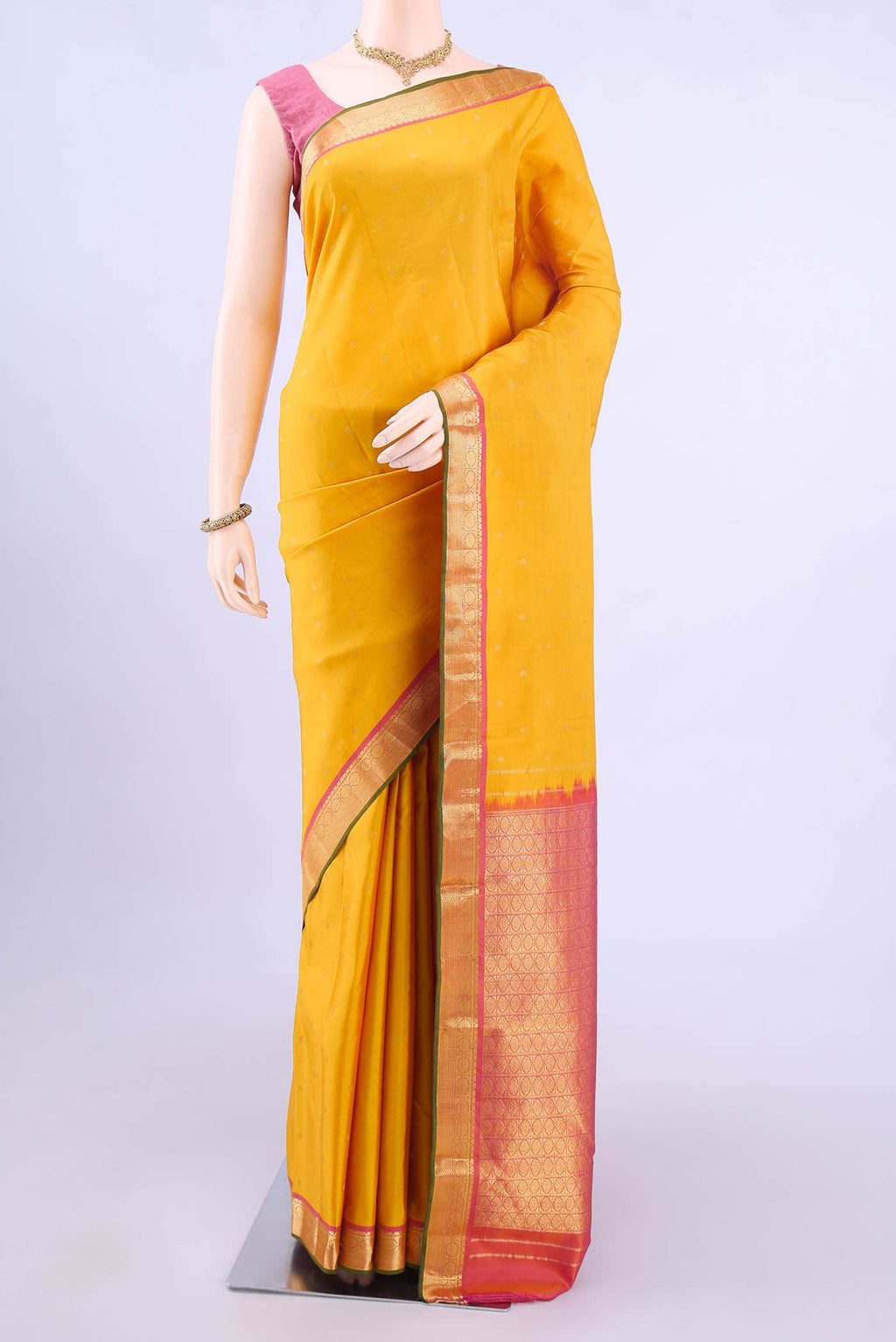 Mustard Nangavalli Silk [ Salem ] Saree