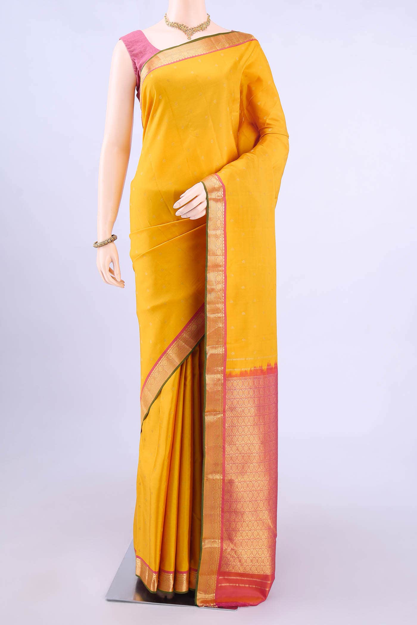 Mustard Nangavalli Silk [ Salem ] Saree