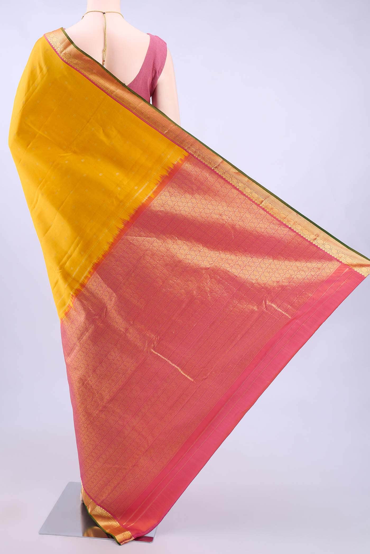 Mustard Nangavalli Silk [ Salem ] Saree