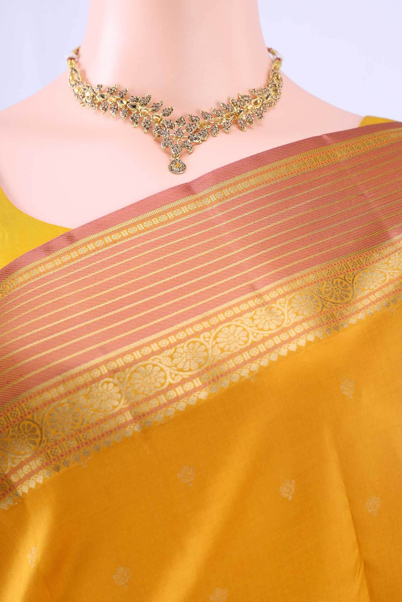 Mustard Nangavalli Silk [ Salem ] Saree